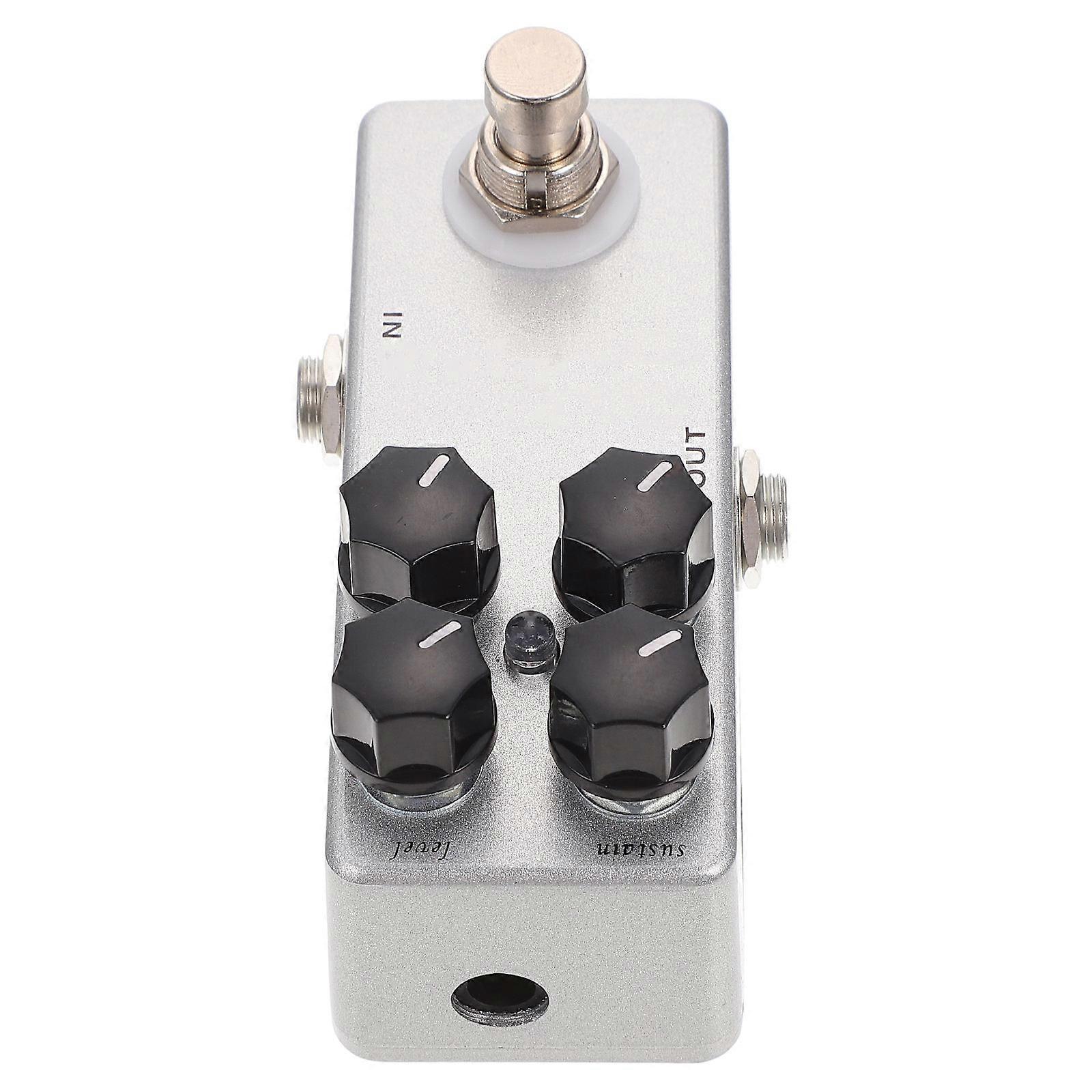 Guitar Effector Mini Overload Effector for Guitar Use 2Pcs Silver Metal