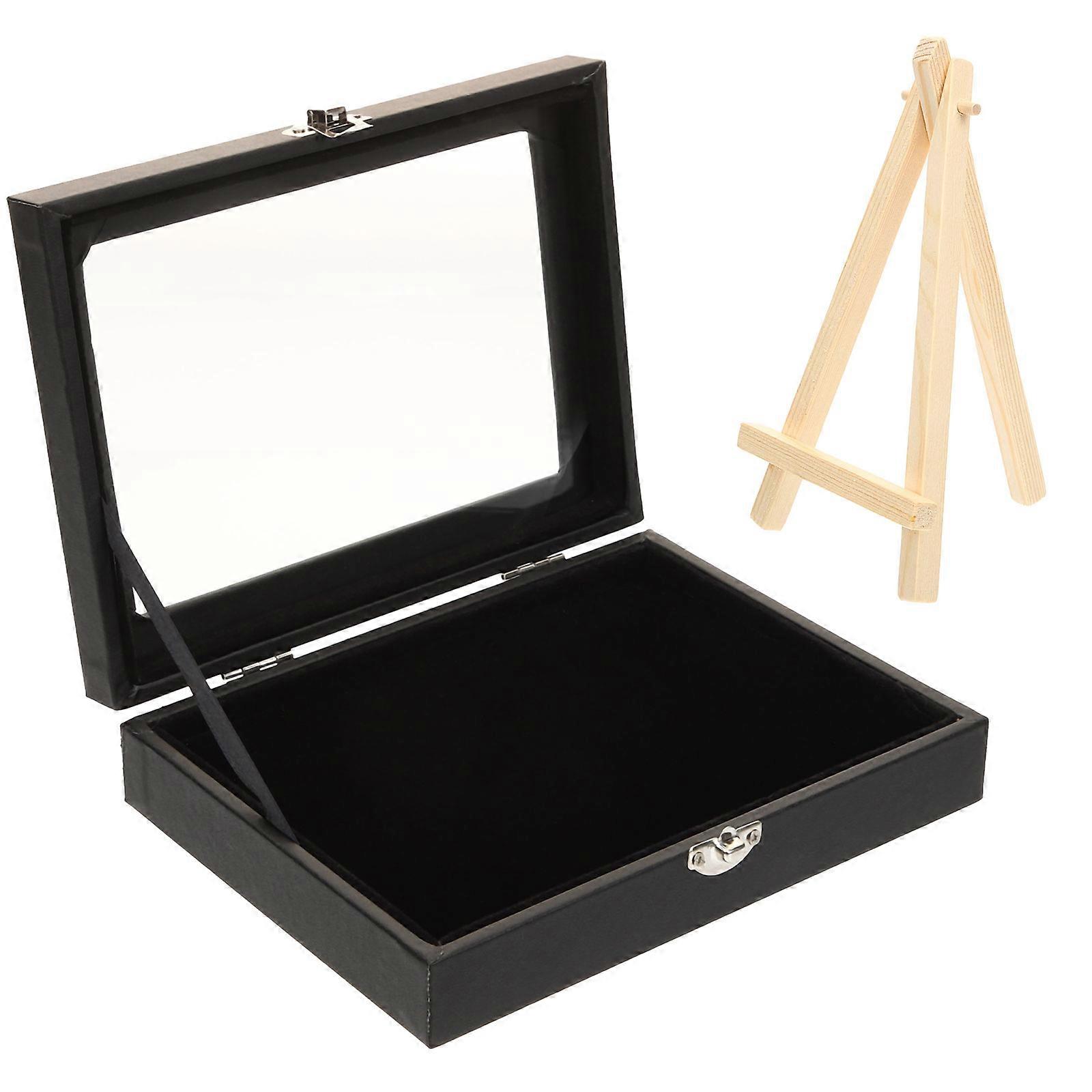 Medal Badge Storage Holder For Collectors Display Includes Tripod 7.86X5.89X1.97In Black Color 3Pcs