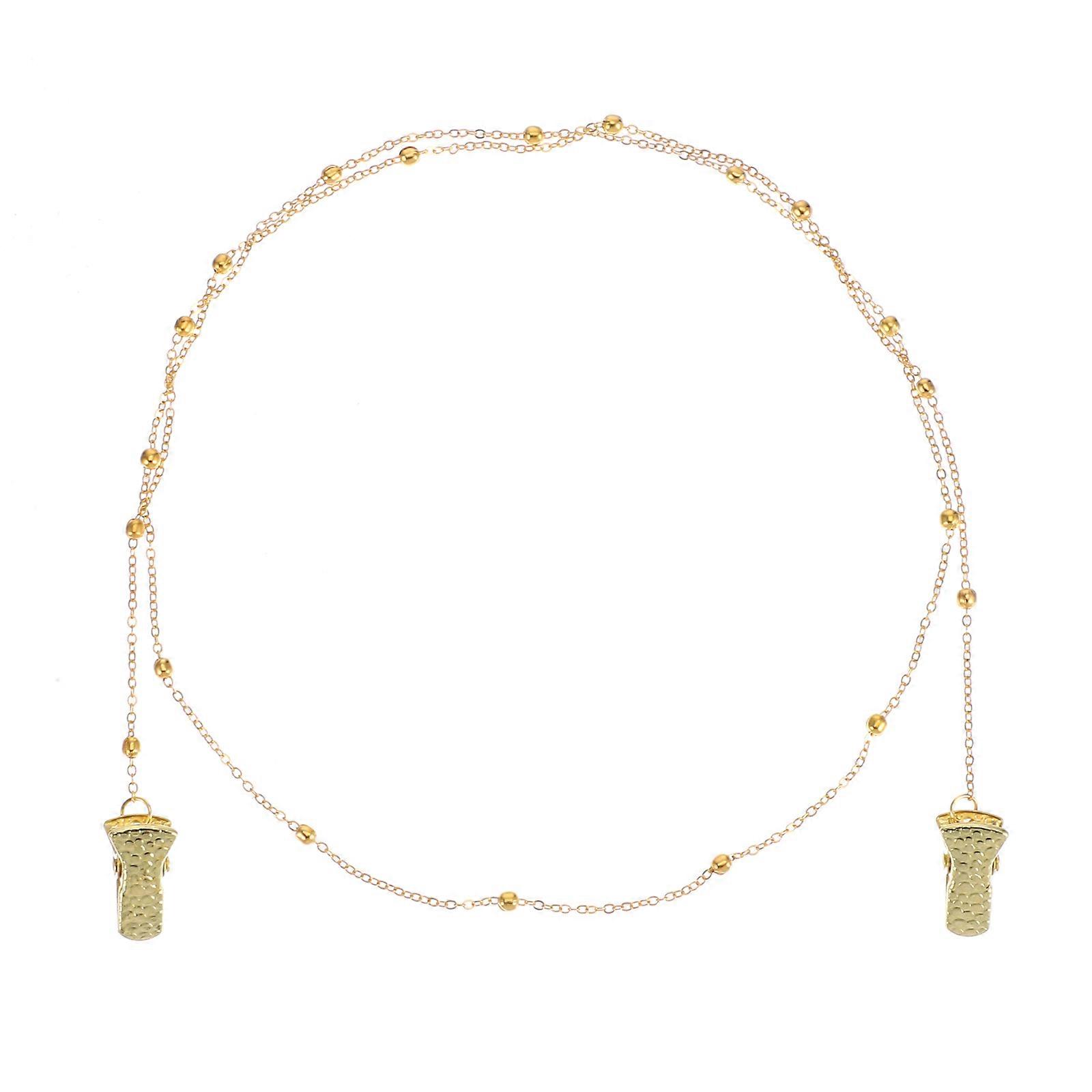 Glasses Accessory Face Mask Chain for Non-Skid Use with 3Pcs Golden Clips