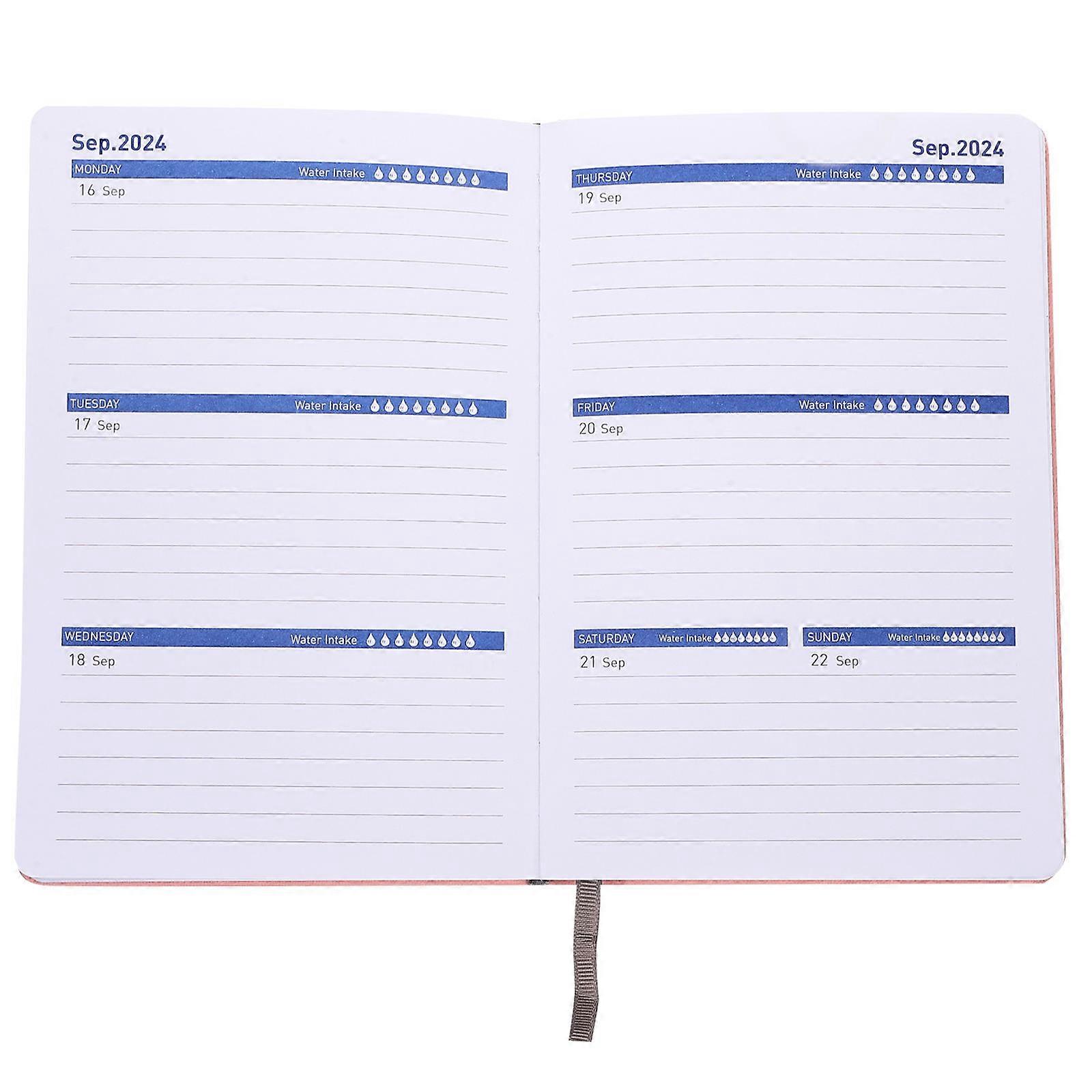 Multi-Use Notebook 2Pcs Business Notebook For Students Perfect For Note Taking Scheduling And Meeting Recording In Pink