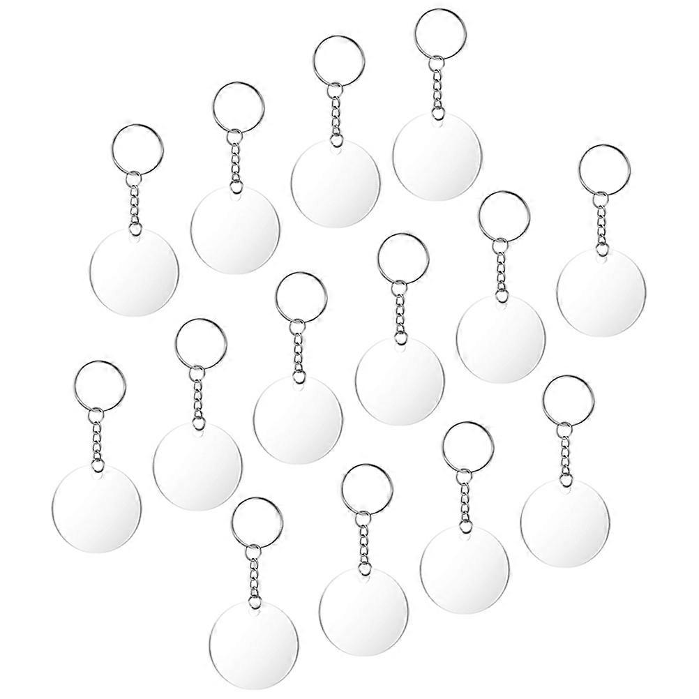 DIY Acrylic Blank Keychains for Decoration 2Sets of Clear Keychain Pendants