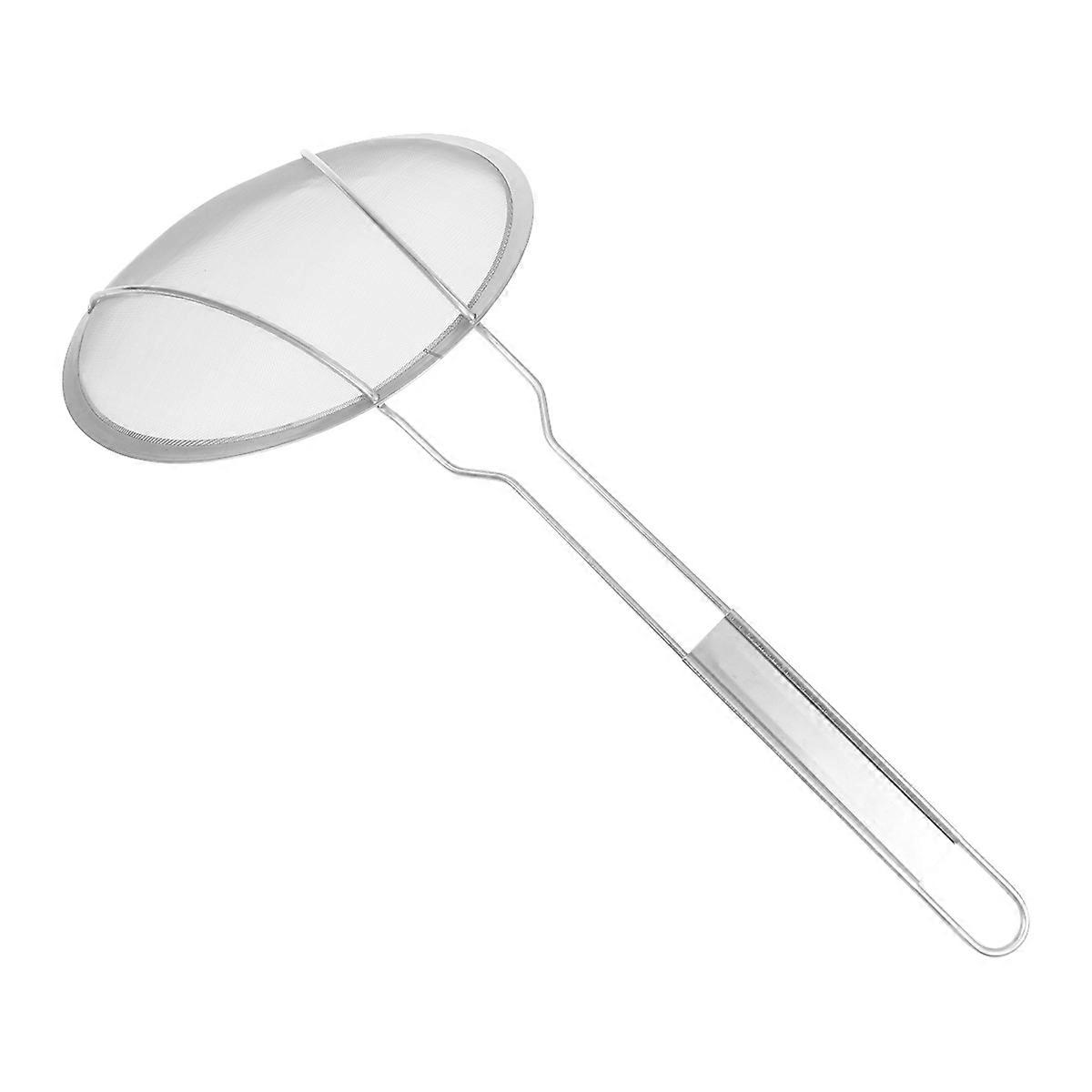 Home Kitchen Stainless Steel Skimmer Ladle for Straining 3Pcs Silver