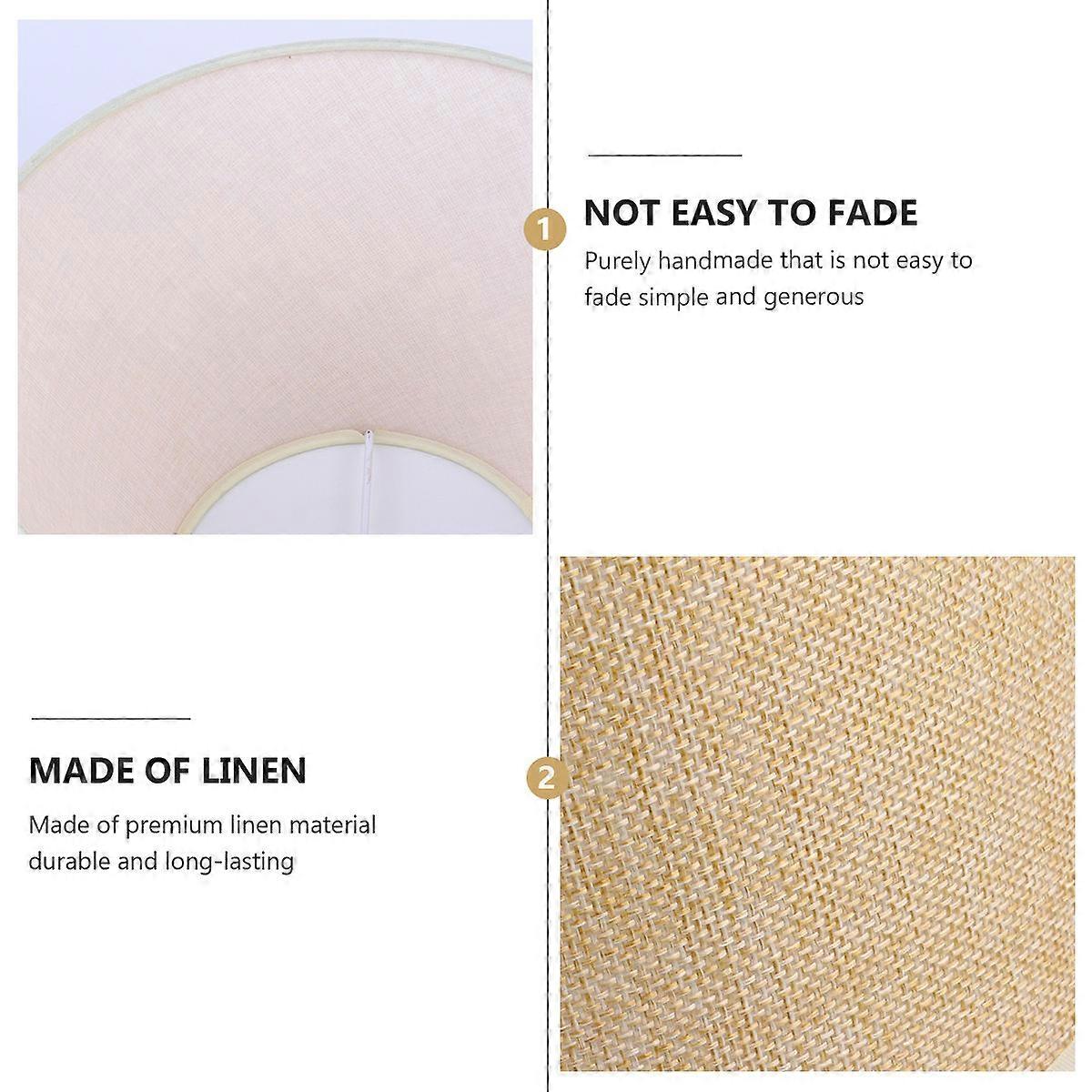 Round Beige Lampshade Lighting Accessory For Table Lamp 10.2X10.2X6.8In Light Diffusion 1Pack