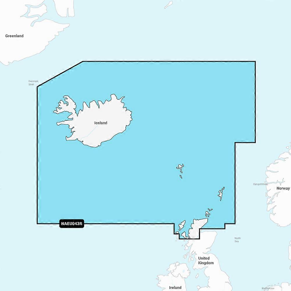 Navionics+ Regular Chart: Eu043r - Iceland To Orkney