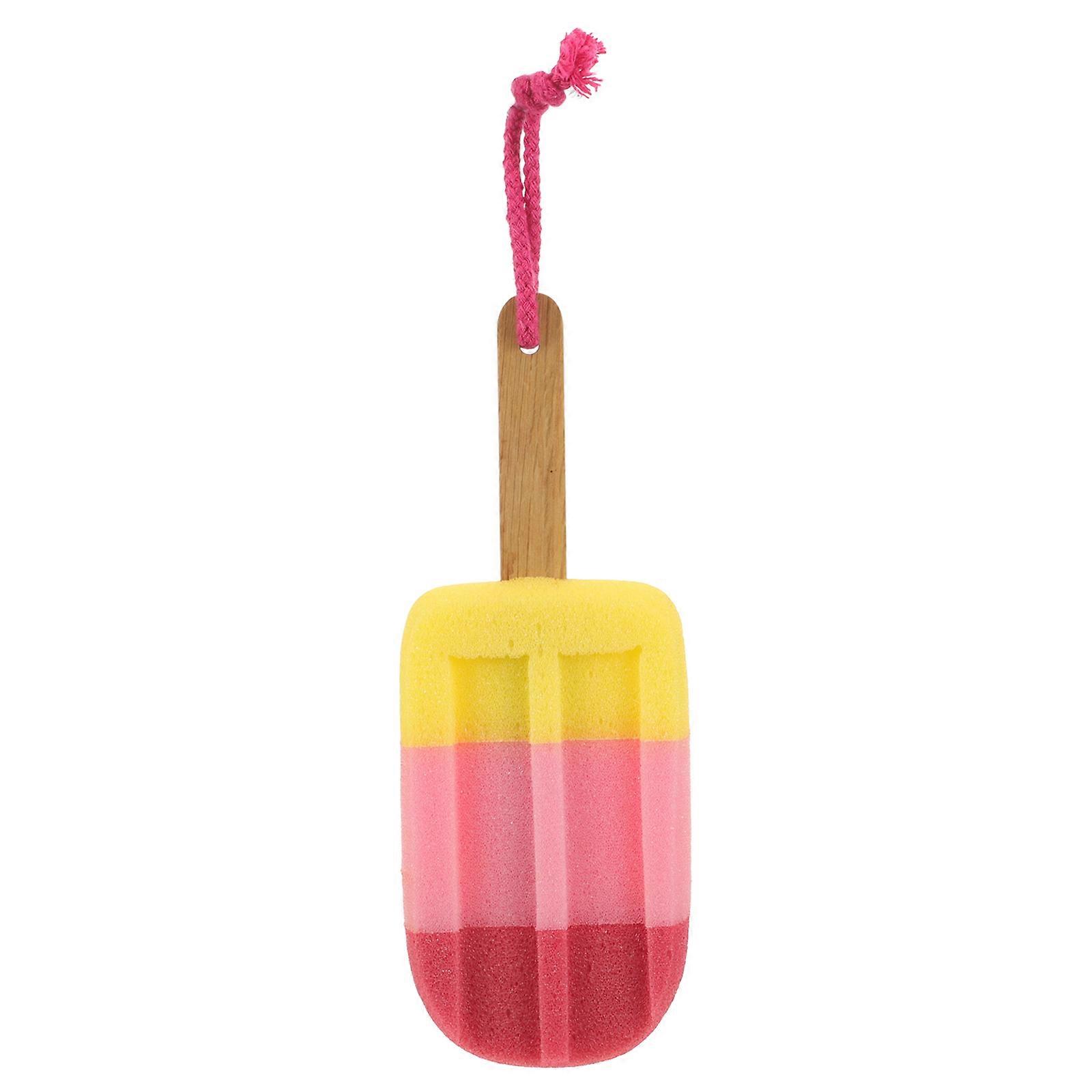 Kitchen Scrubber Ice Cream Shaped Stick for Cleaning Use 2Pcs