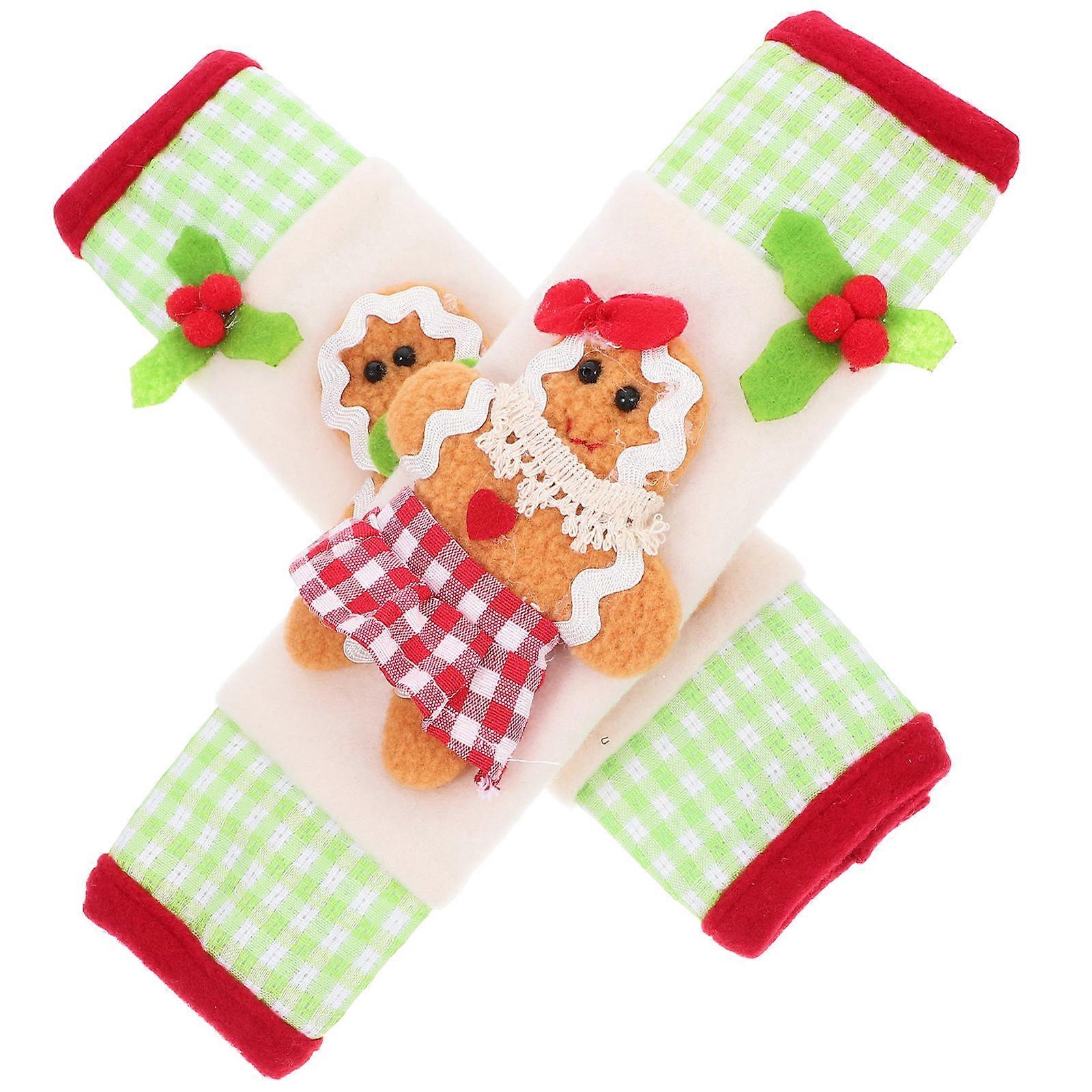 Xmas Refrigerator Door Handle Covers Simple Design Dustproof 10 Pcs for Kitchen Use and Home Decoration