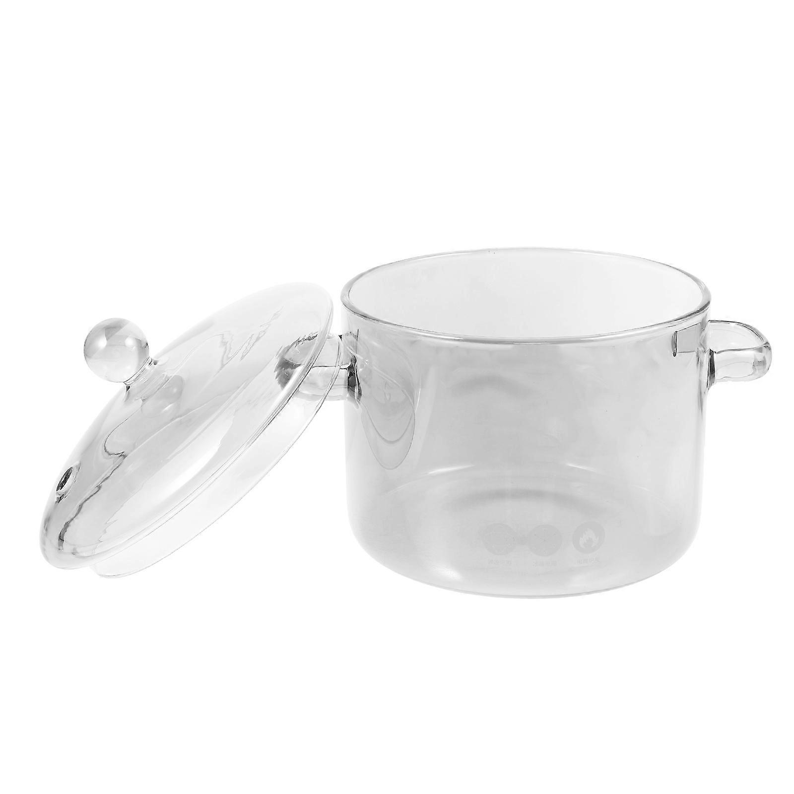 Hitzebeständiger Glaskochtopf mit Deckel zum Nudelkochen und Küchenkochgeschirr, 1 Stück