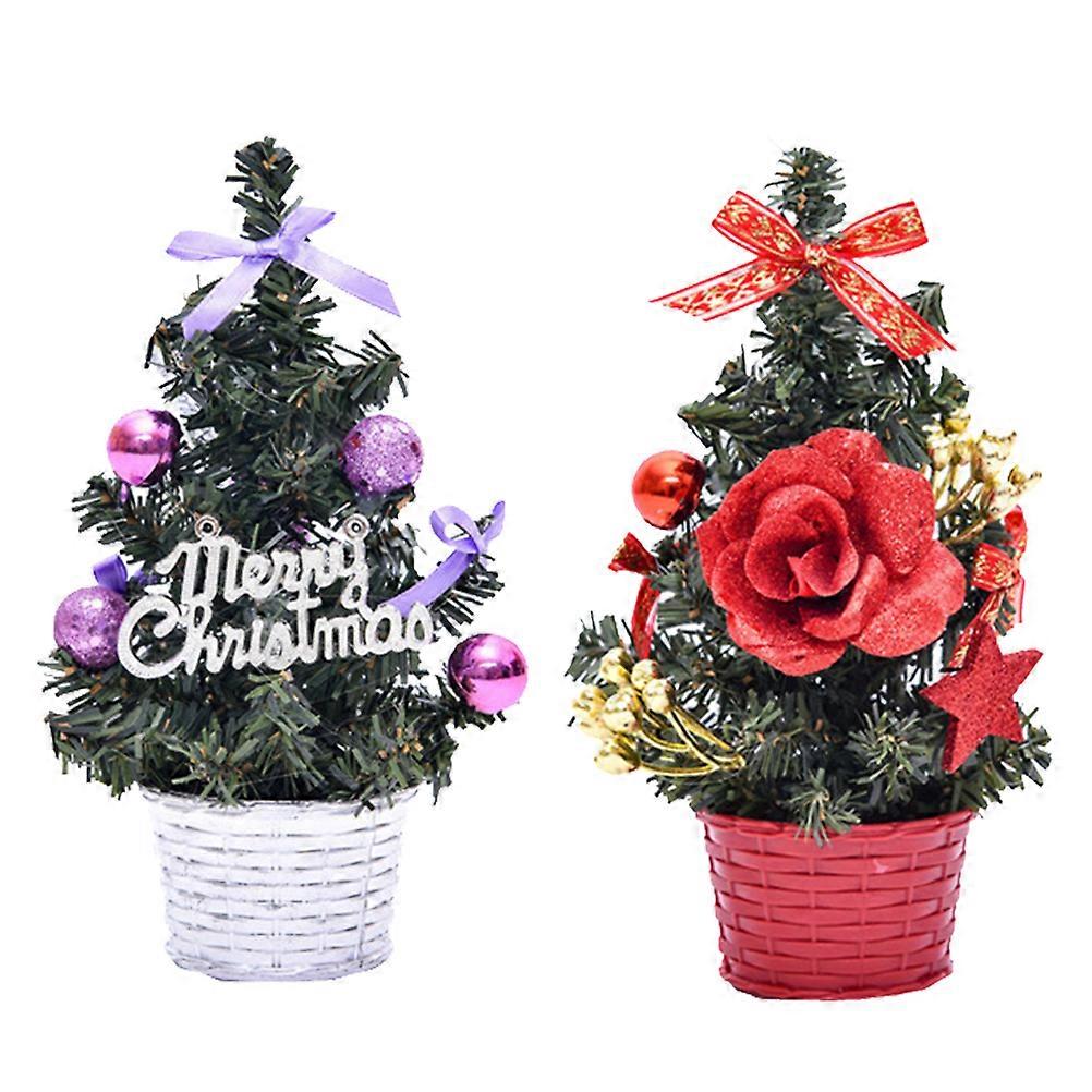 Christmas LED Tree Artificial Xmas Tree Decor for 6Pcs Christmas Gift