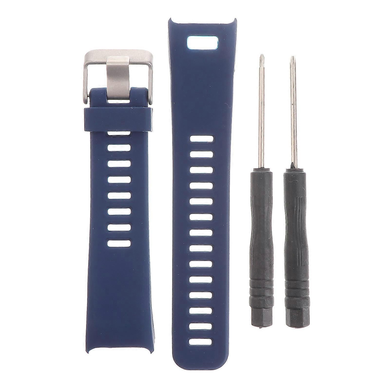 Sky-Blue Silicone Watchband Replacement Strap for Hr 2Pcs Set