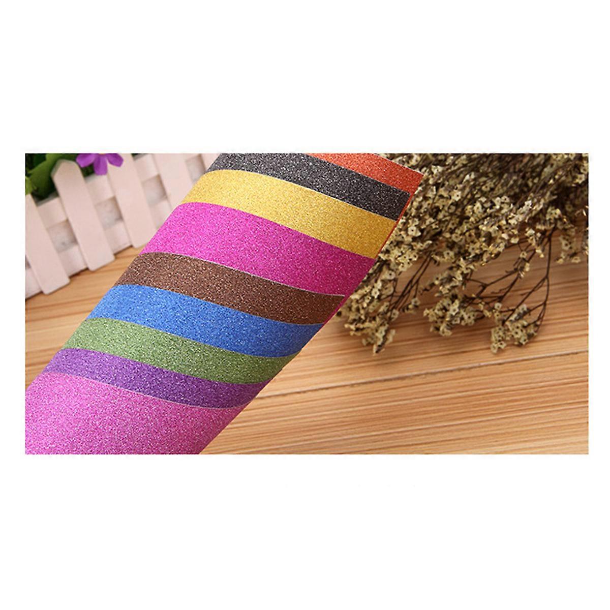 Mixed Color Adhesive Glitter Powder Stickers For School Projects And Art Making 20Pcs