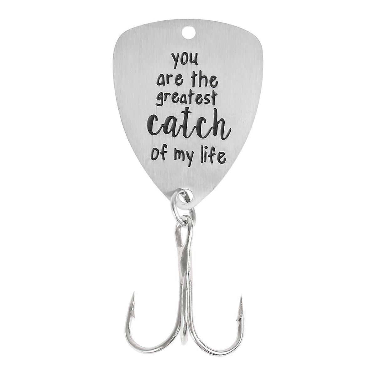 Creative Fish Hook Key Chain Guitar Piece for Decoration 2Pcs Silver Gift