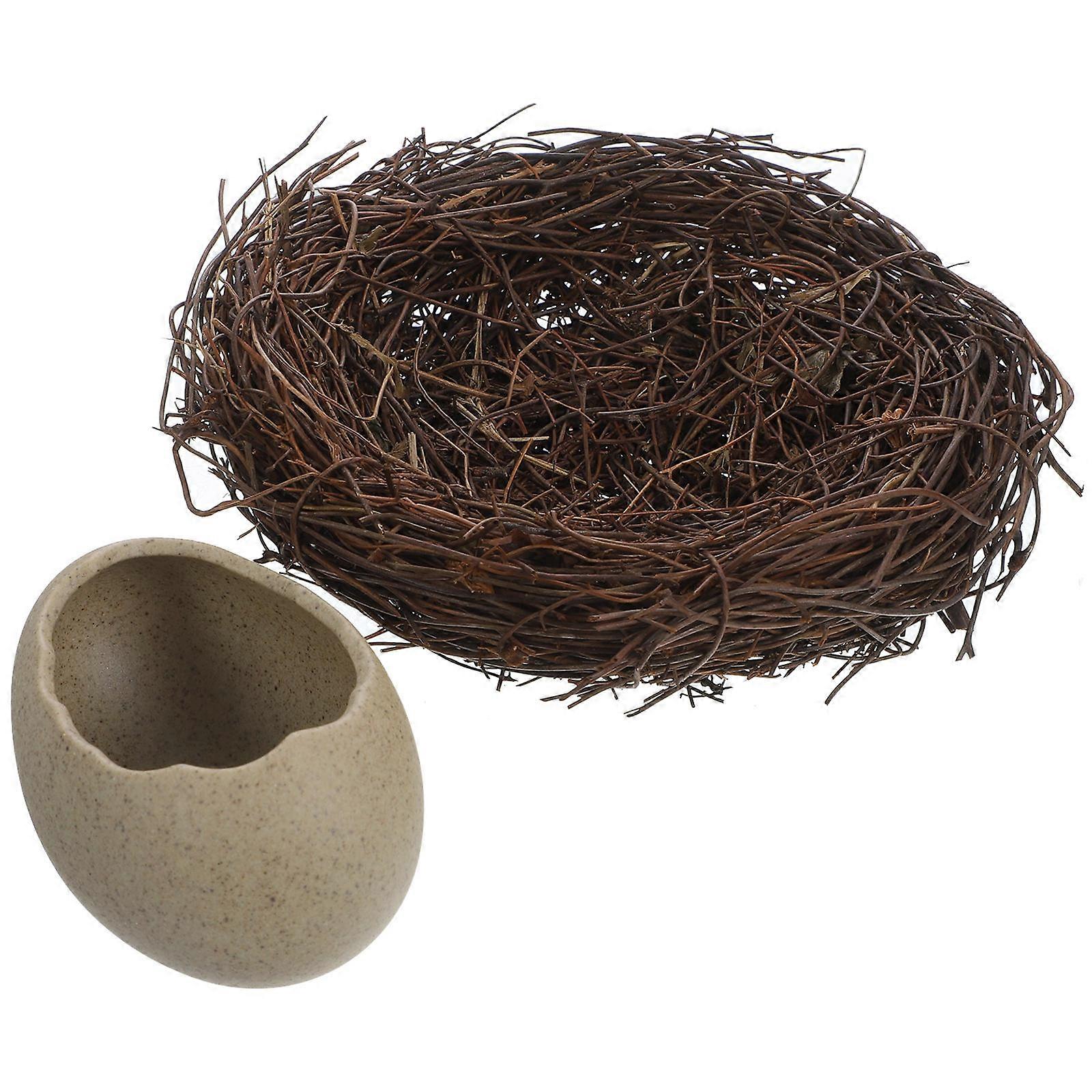 Creative Eggshell Bowl Ceramic Serving Bowl for Home 3Pcs Set