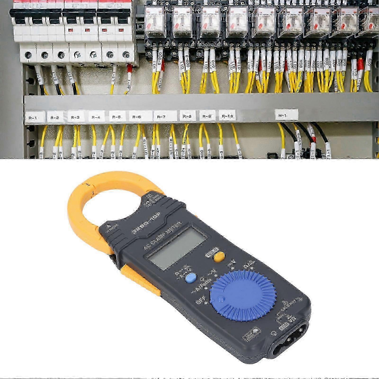 Digital Clamp Meter Super Slim AC Voltage Current Resistor Tester with DMM Function 600V 1000A