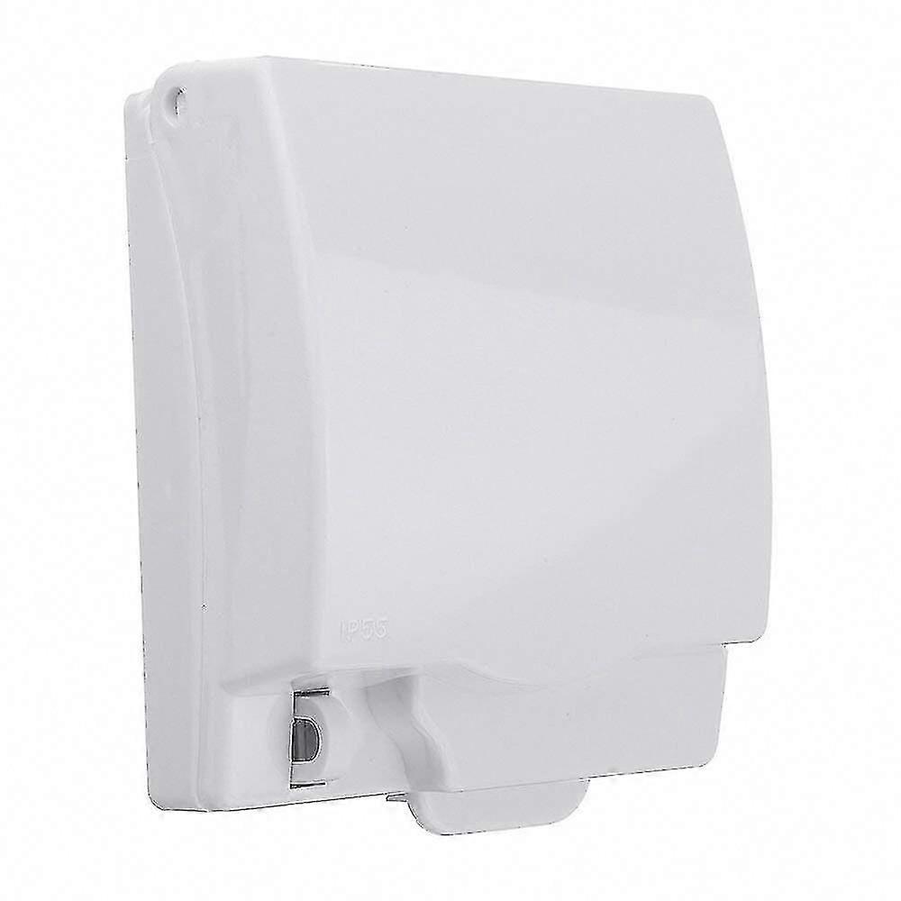 Waterproof IP55 Outdoor Switch Socket Box, Lockable Splashproof Anti-Shock Protective Cover