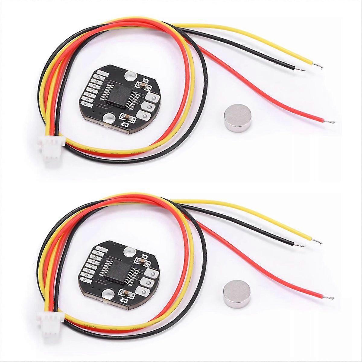 2 Stück AS5048A Magnetischer Encoder PWM-Ausgang SPI/I2C-Schnittstelle 14 Bit Hohe Präzision für bürstenlosen Motor
