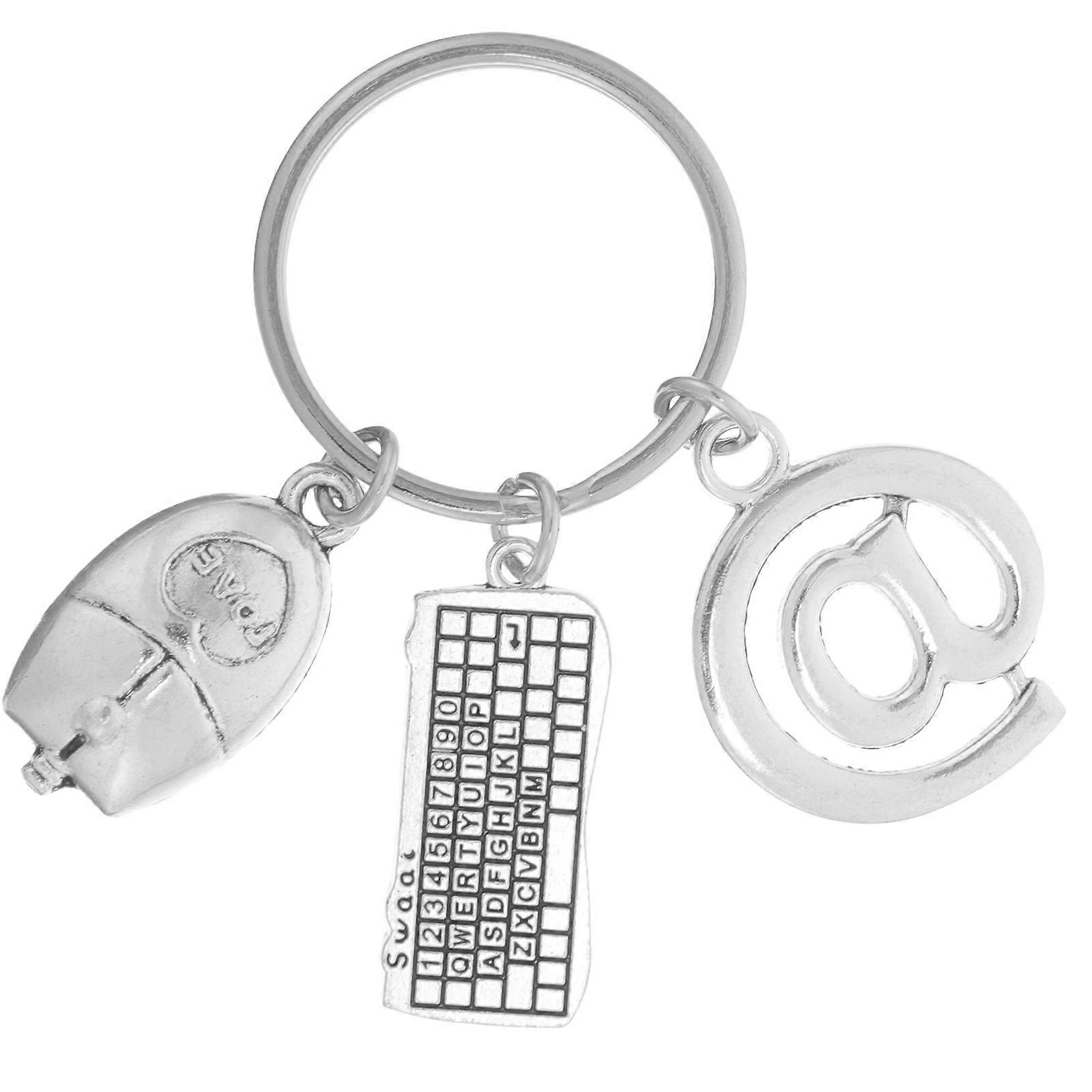 Keyboard Keychain Hanging Keyring Computer Pendant Key Holder Backpack Handbag Purse Charm