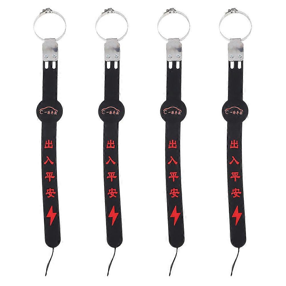 4pcs Adjustable Car Anti-Static Belt Static Discharge Strap For Vehicle Tailpipe Static Eliminator Grounding Strip For Enhanced Comfort And Safety