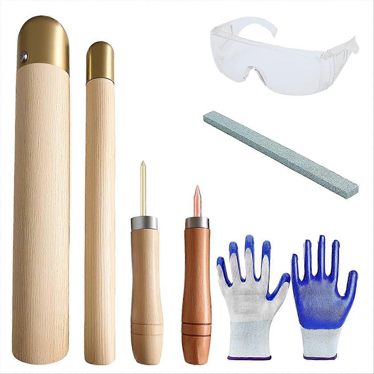 Knapping Kit with Copper Hammer -Complete Obsidian Crafting Tools Set