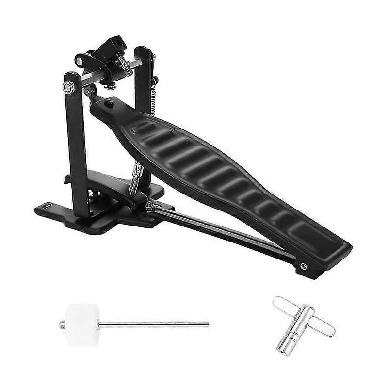Drums Pedal Black Aluminum Alloy Children Rack Drums Pedal Set with Drum Beater Stick & Drum Key