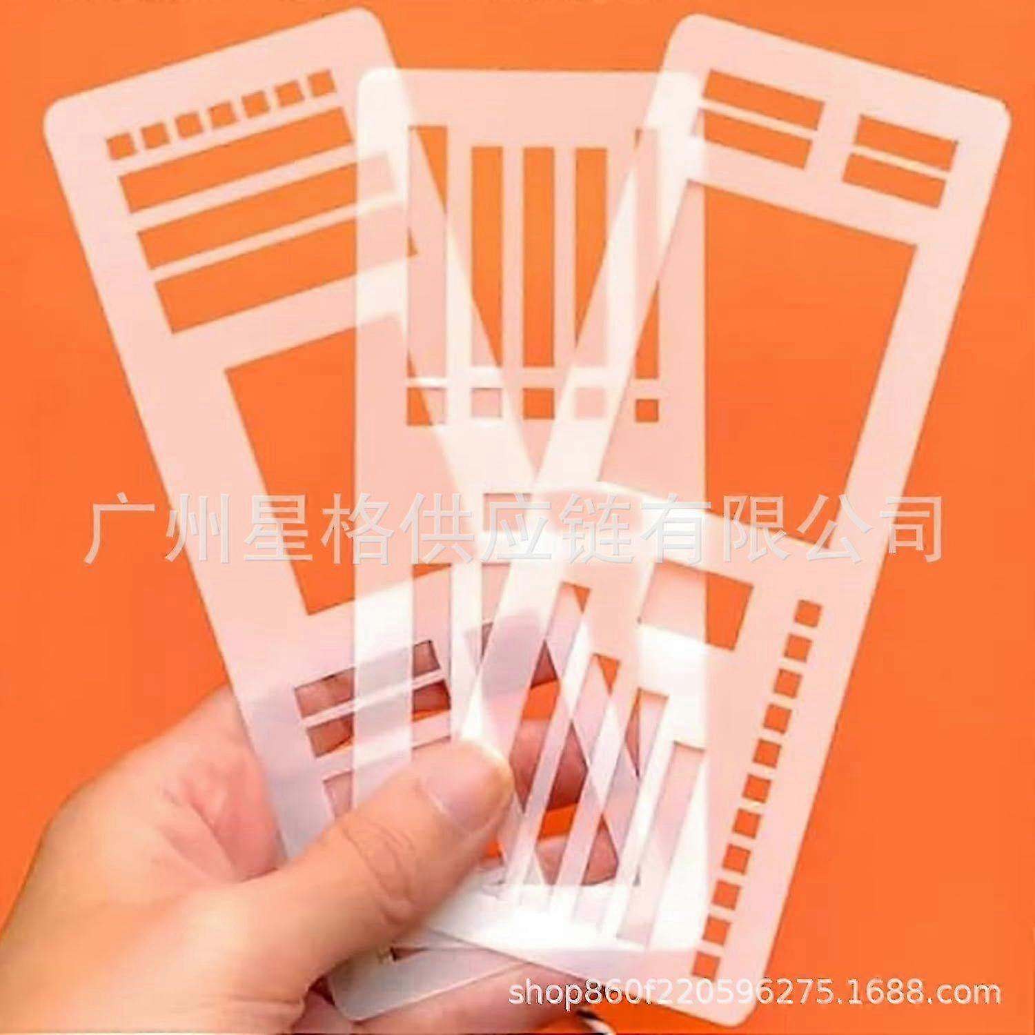 Plastic Stencil for Journaling Lines Lists Banners Square Planner Stencil Wood Burning Stainless Steel Dot Journal Template for Diary Reusable Templat