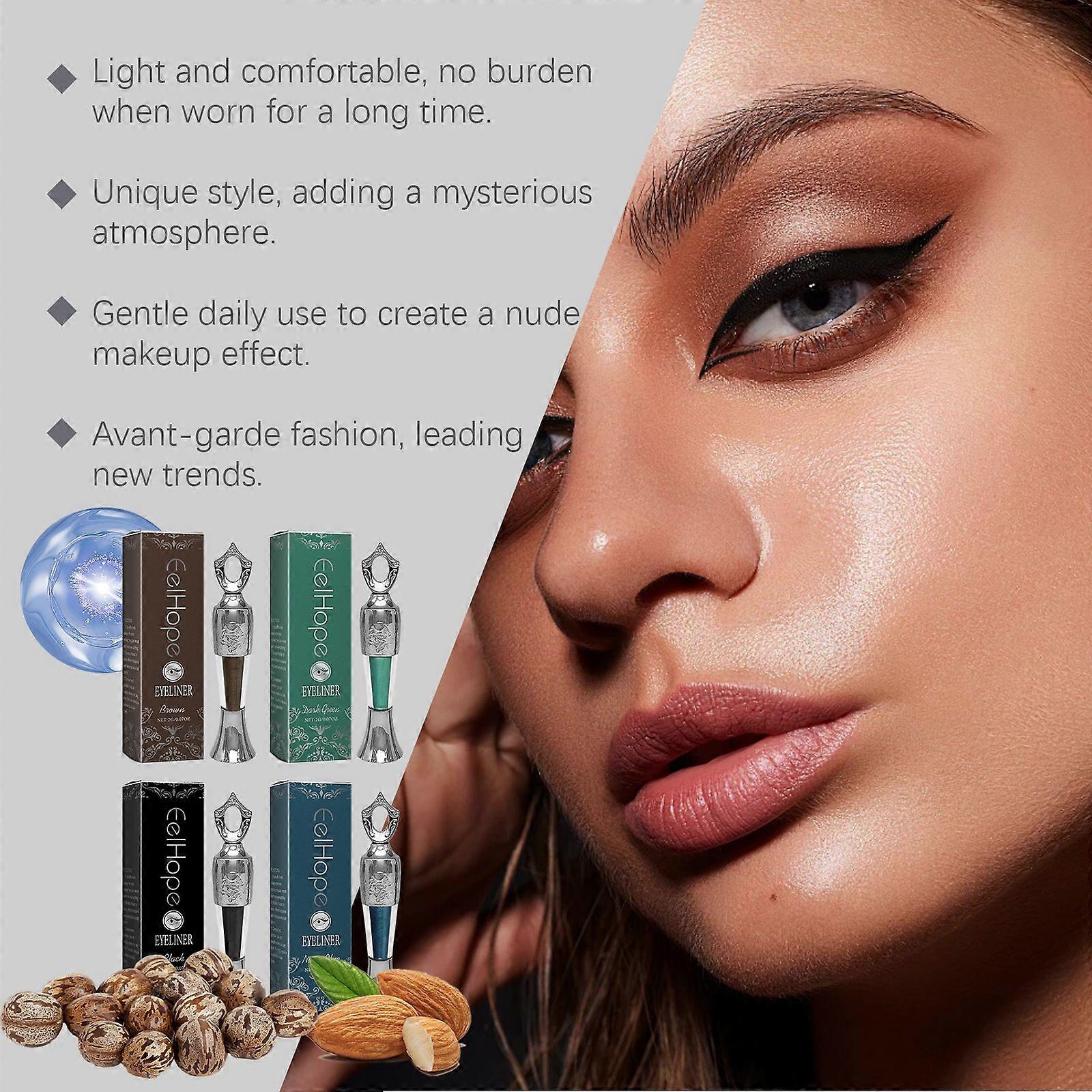 Eelhope Colorful Eyeliner Silky Smooth And Easy To Draw Natural Color Rendering Lasting Moisturizing Comfortable Eye Makeup