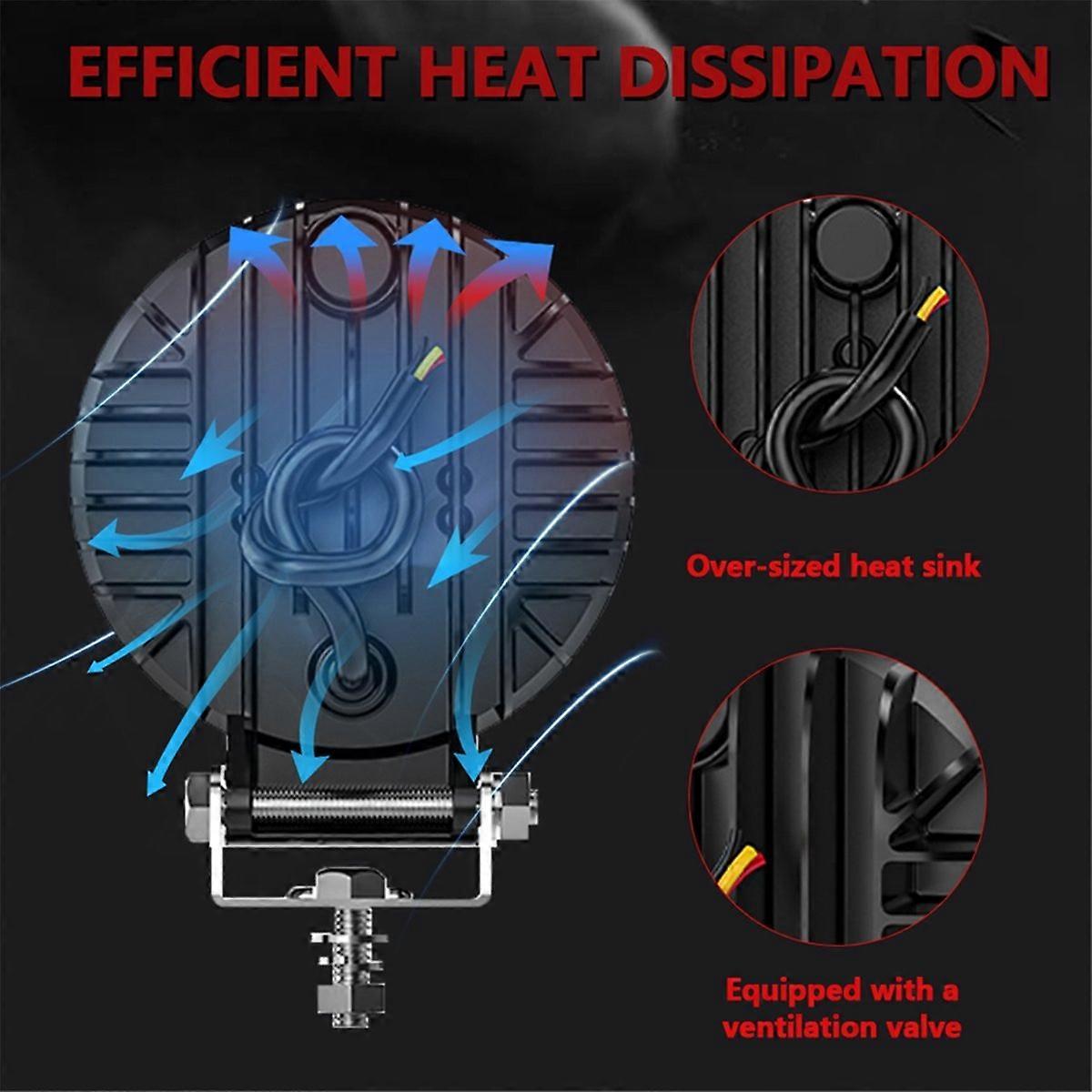 Luzes de trabalho LED de carro redondo de 4 polegadas Luzes de circulação diurna para caminhão ATV UTV