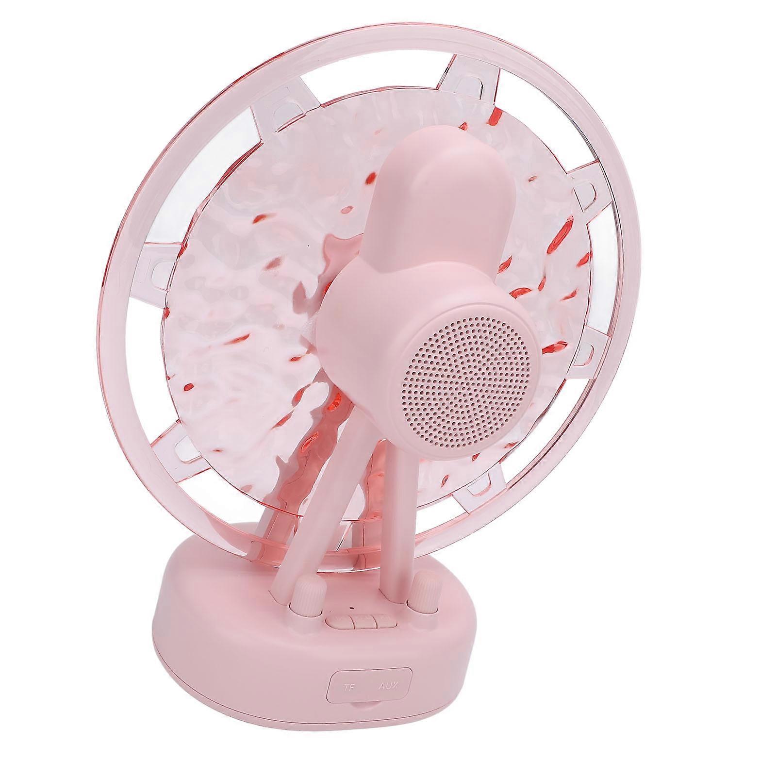 Ferris Wheel Night Light Multiple Colors Dynamic Remote Control Ocean Wave Projector Light Bluetooth Speaker Pink 