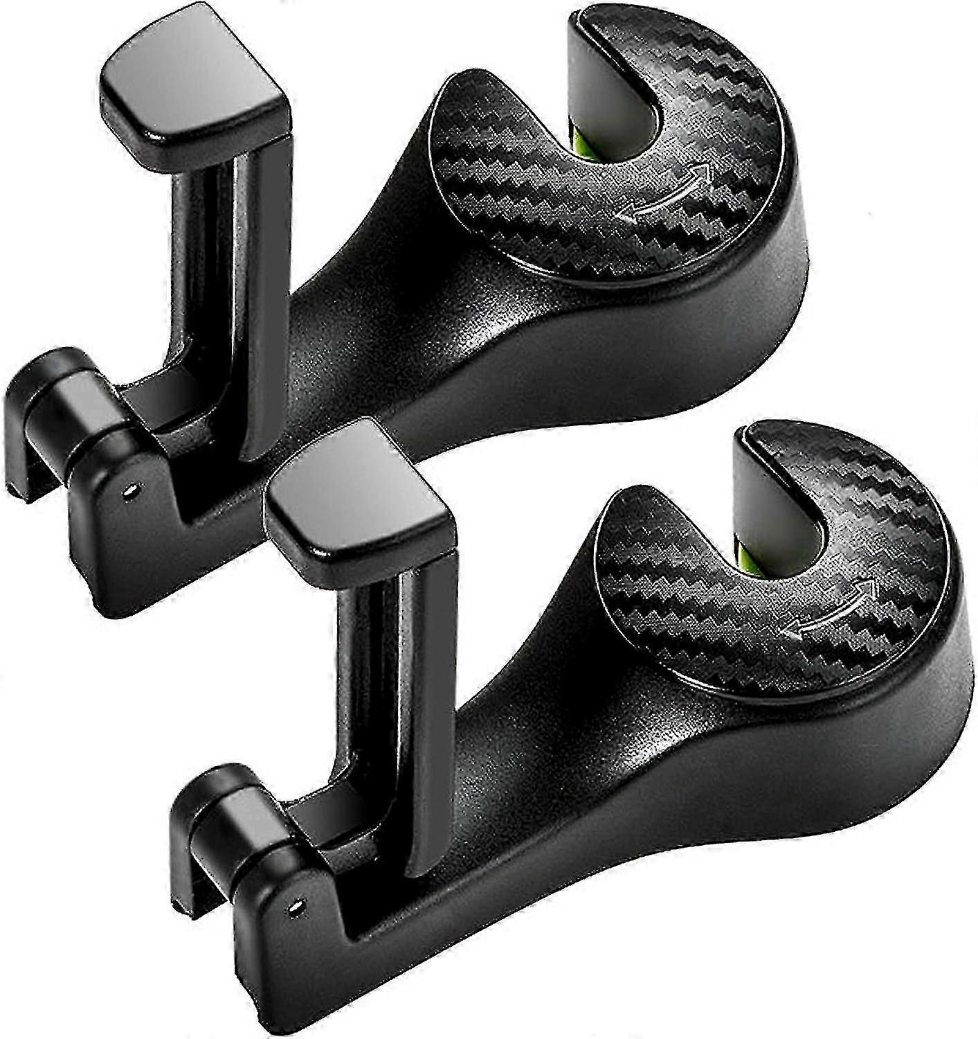 Car Seat Hooks 2 Pack - 360 Rotation Hidden Hangers-keep Your Car Tidy And Organized For Phone, Purse, Grocery SZRH