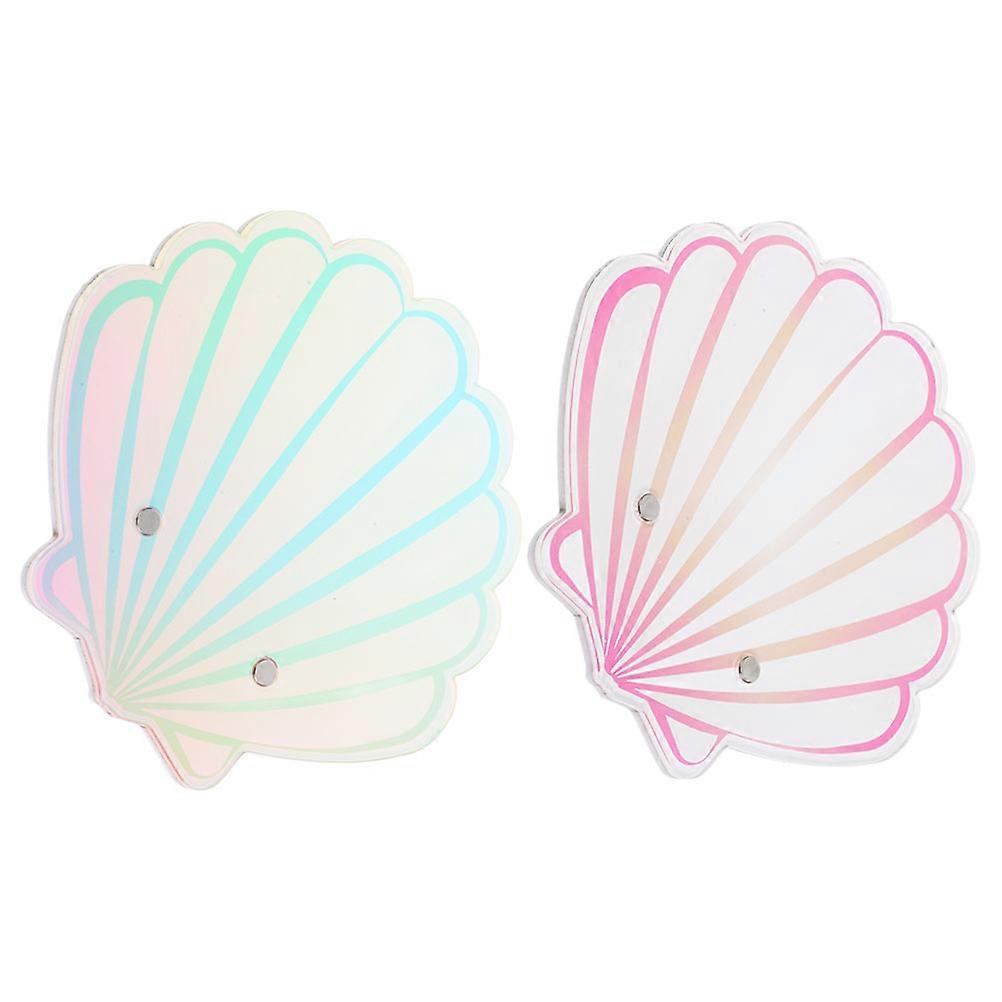 Acrylic Shell Shaped Eyelash Extension Pallet for Lash Grafting 2Pcs