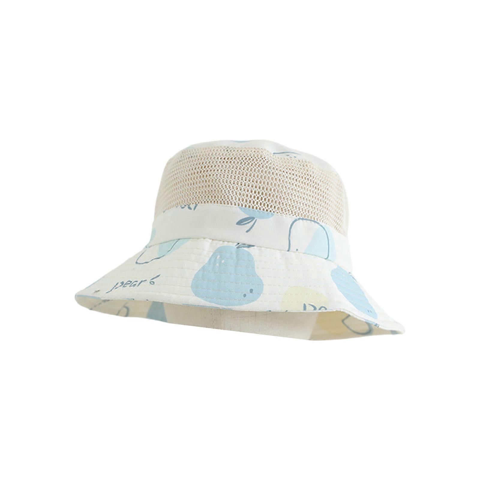 Childrens Summer Sun Hat Windproof Chin Cord Cooling Mesh Fabric Multiple Styles  Sky Blue