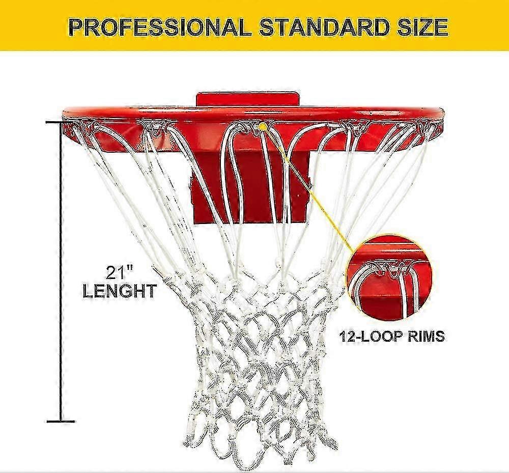 Professional Basketball Net ,heavy Duty Thick Net Fits Standard Ind...