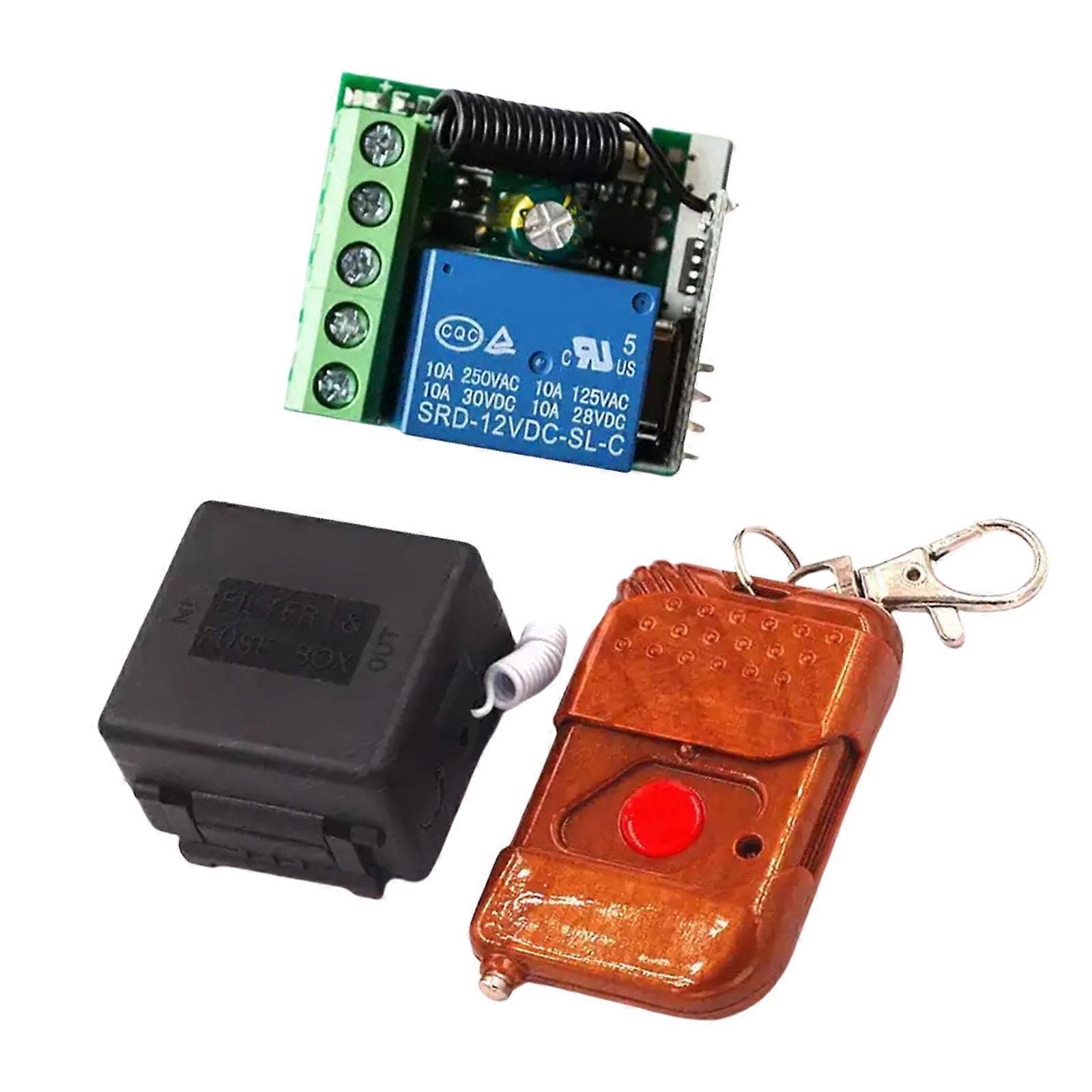 315Mhz High Load 10A 12V Wireless Remote Switches Module for DIY Projects and Access Controls Systems Multicolor