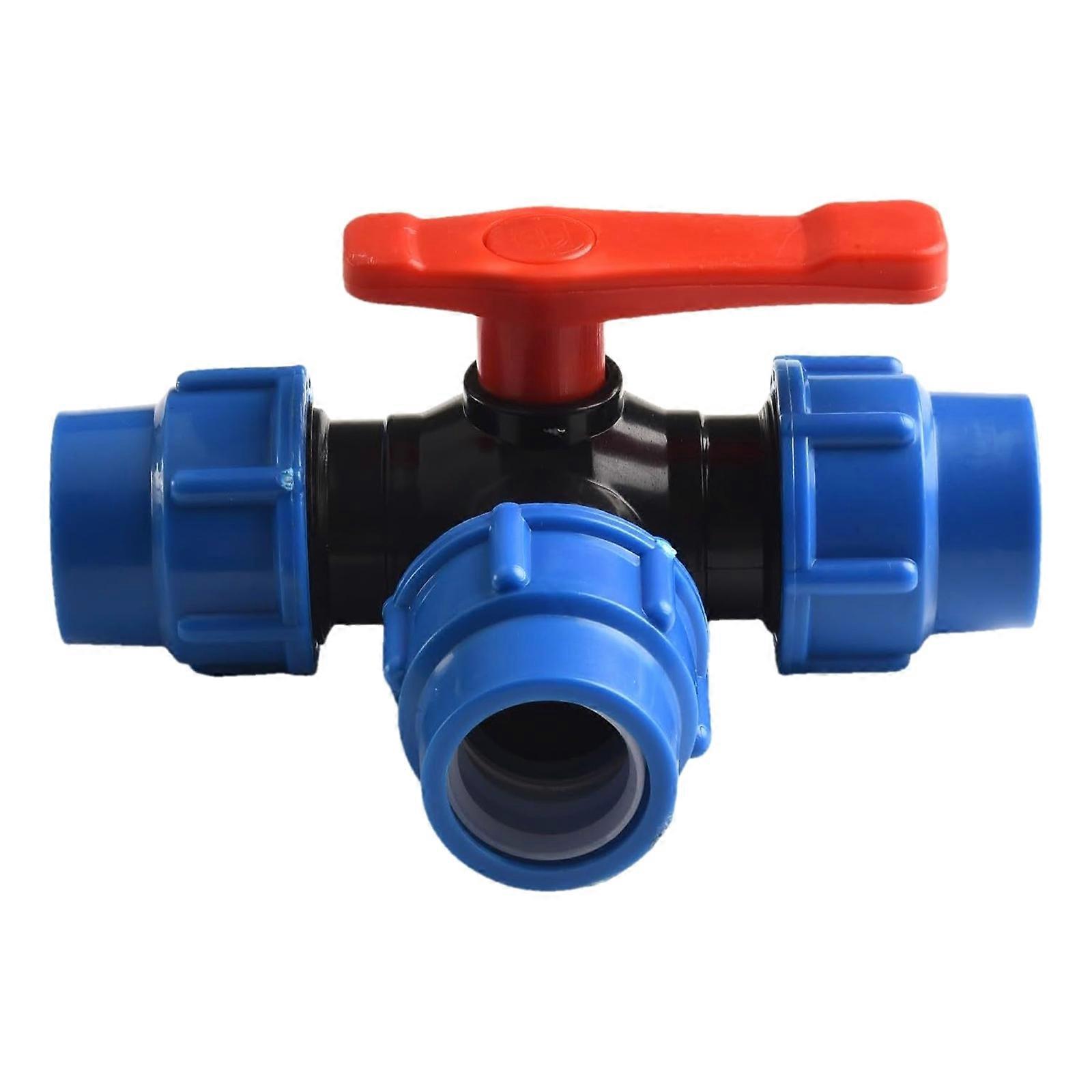 Multipurpose 32mm Sturdy Plastic Round Valves for Quick Connection in Garden Hose Systems Without Welding Needed Multicolor