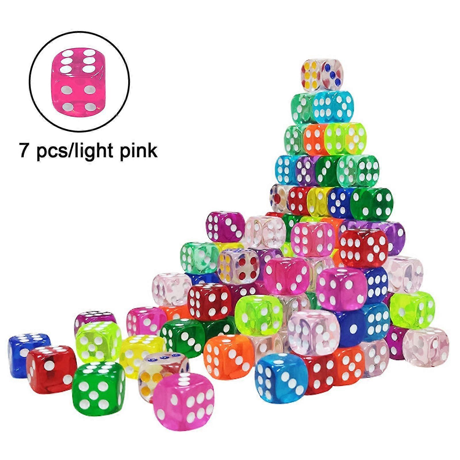 Transparent Acrylic Dice Party Entertainment Round Corner Colored Dice