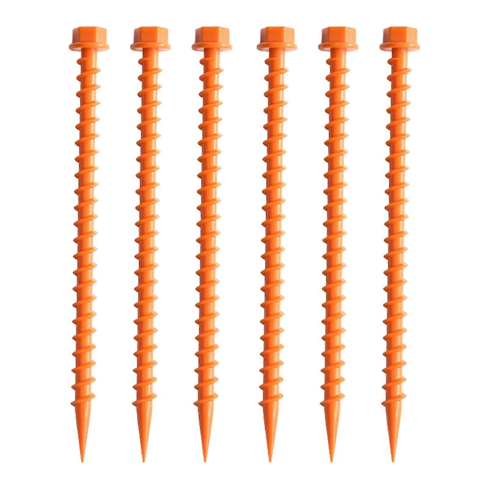 6Pcs Plastic Ground Spikes - Multi-Functional Outdoor Pegs