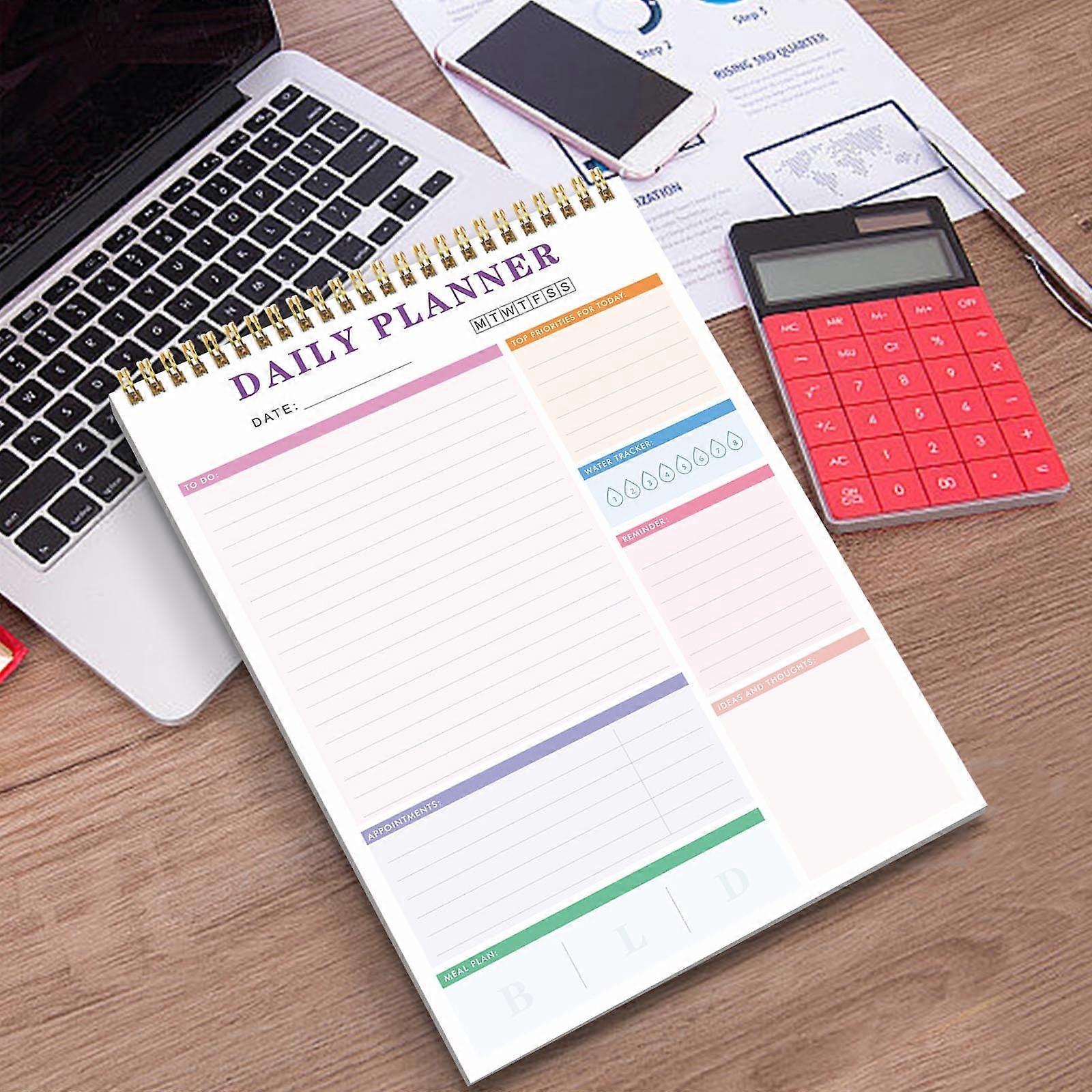 2 Packs To Do List Notepad 52 Sheets, 11.2" x 8.3" Checklist Organizer with Hourly Schedule for Task Management, School Office Supplies