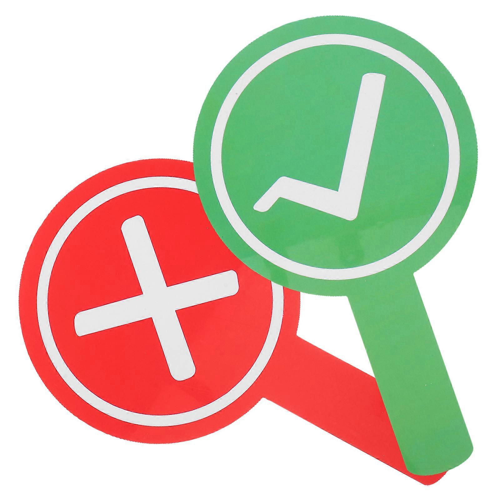 Double Sided Yes No Paddles for Classroom Use 2Pcs Teacher Voting Boards