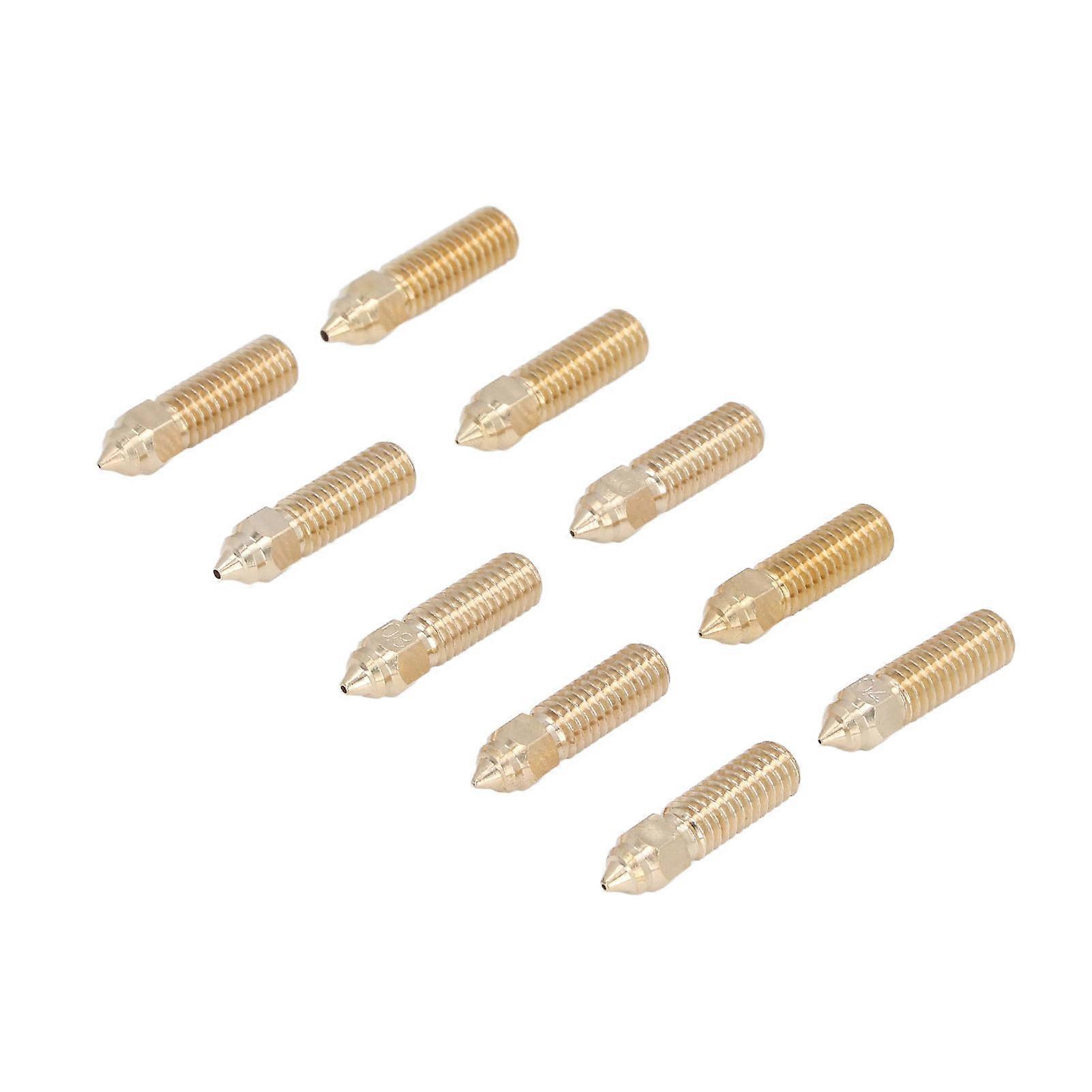3D Printer Nozzle Kit - 10Pcs for Creality K1, High Flow & Smoother Operation Bass Extruder Nozzle Replacement