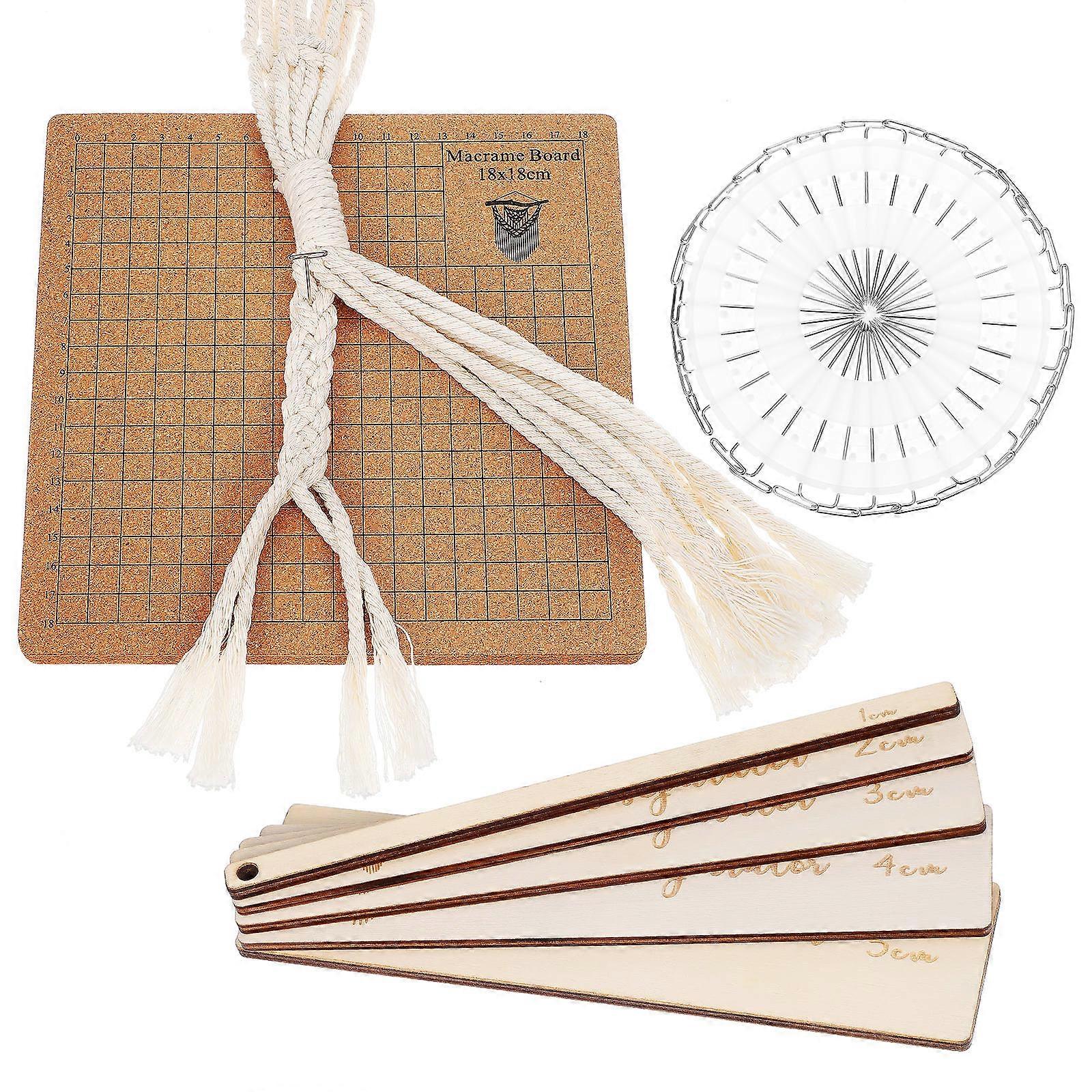 Macrame Tools And Accessories Macrame Board Crafting Projects Weaving Square Light Brown 1Set