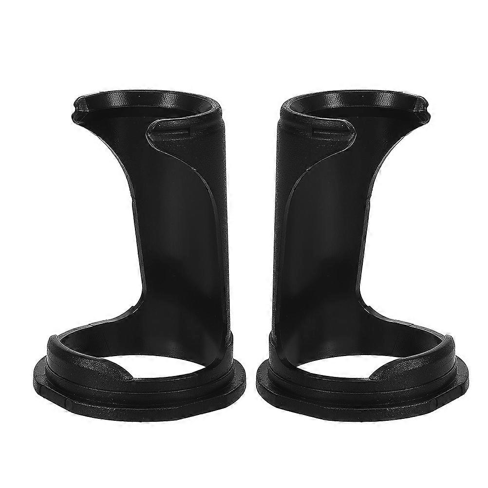 Plastic Shaving Brush Holder for Grooming Tool Stand 2Pcs Black Set