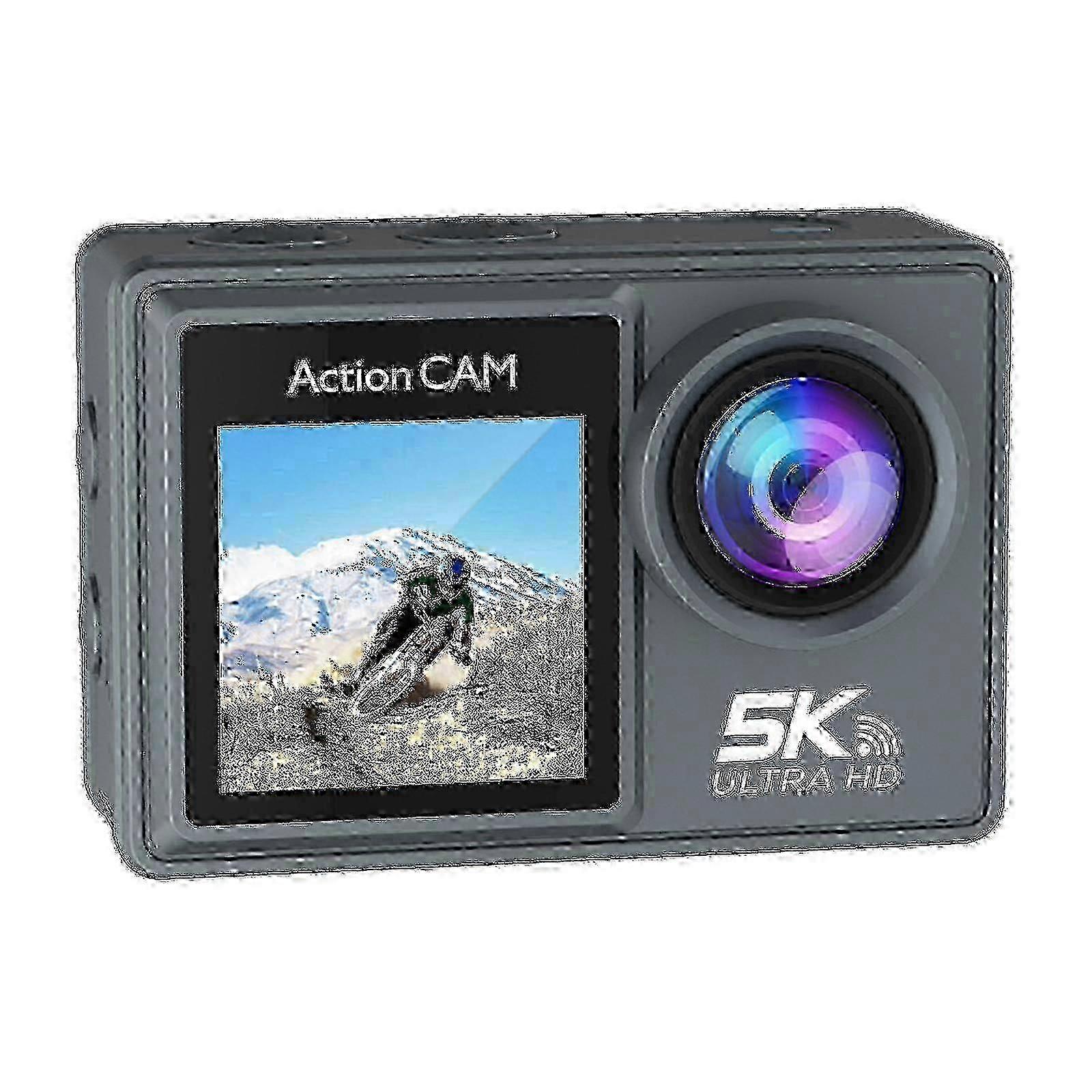 Action Camera 5k 30fps Camera Snorkeling Waterproof Camera With Audio And Video Recording Eis Stabilization Wireless Mic