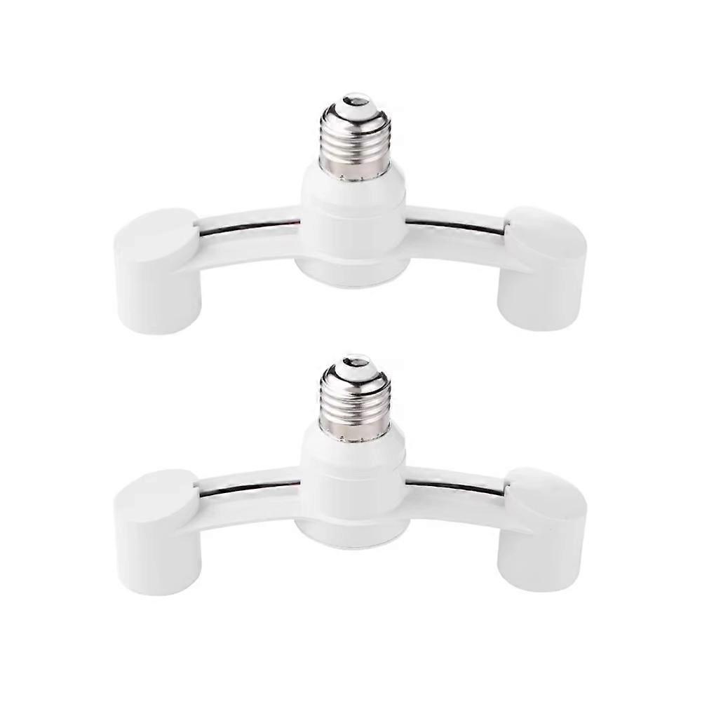 Light Socket Splitter,2 in 1 Bulbs Socket Splitter E27 Dual Heads Lamp Holder,for Home Garage Warehouse Basement Use