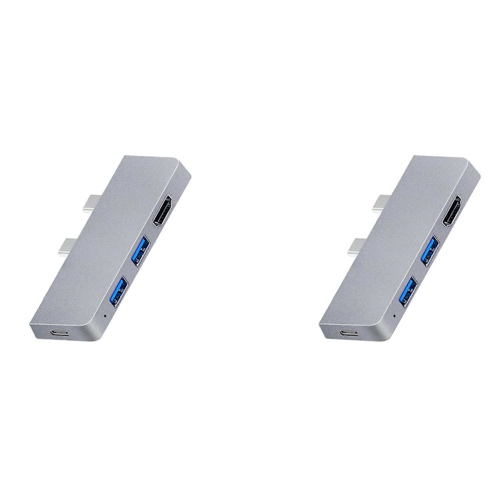 2X for Surface Pro 8 USB C Hub, 4K HDMI-Compatible Adapter+2 USB 3.0 Reader SD/TF Card Reader Adapter for Surface Pro 8