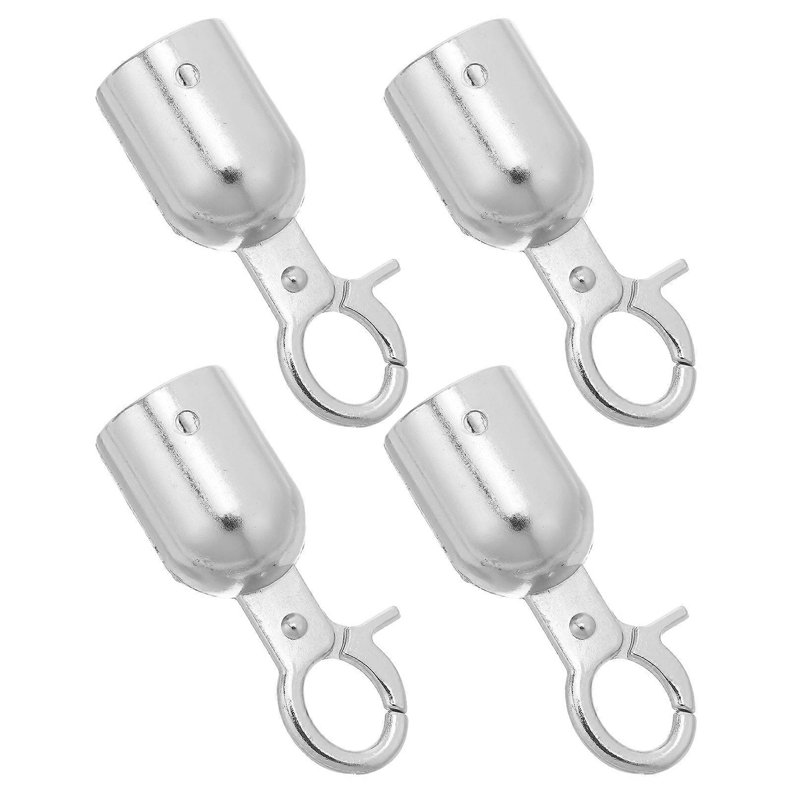 4pcs Rope Hook Cord Lock Stopper Rope End Rope End Snap Hook Guardrail Cord End Cap