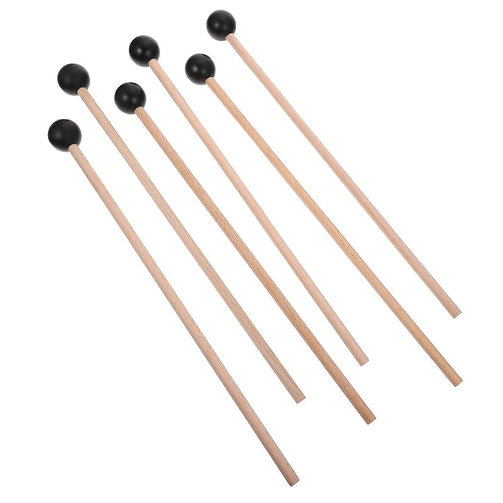 Marimba Mallets Wooden Rubber Hammers for Practice 18Pcs Percussion Set