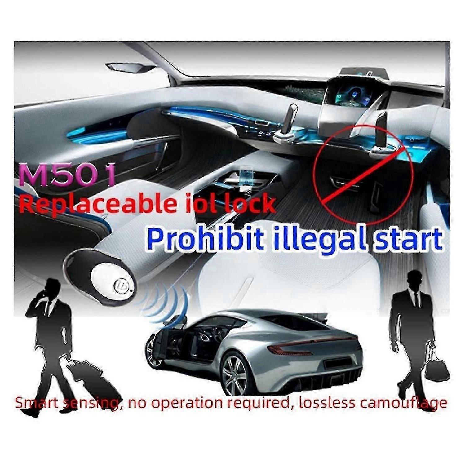 12V Wireless Immobilizer Car Engine Lock Intelligent Security Anti-Theft System Replaceable Relay Sh