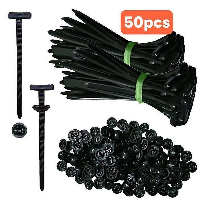 ��GLEAM��100Pcs Nylon Universal Cable Tie Buckle, Heavy Duty Self-Locking Nylon Zip Ties Holder, Multipurpose Plastic Cable Ties Tool for Car 