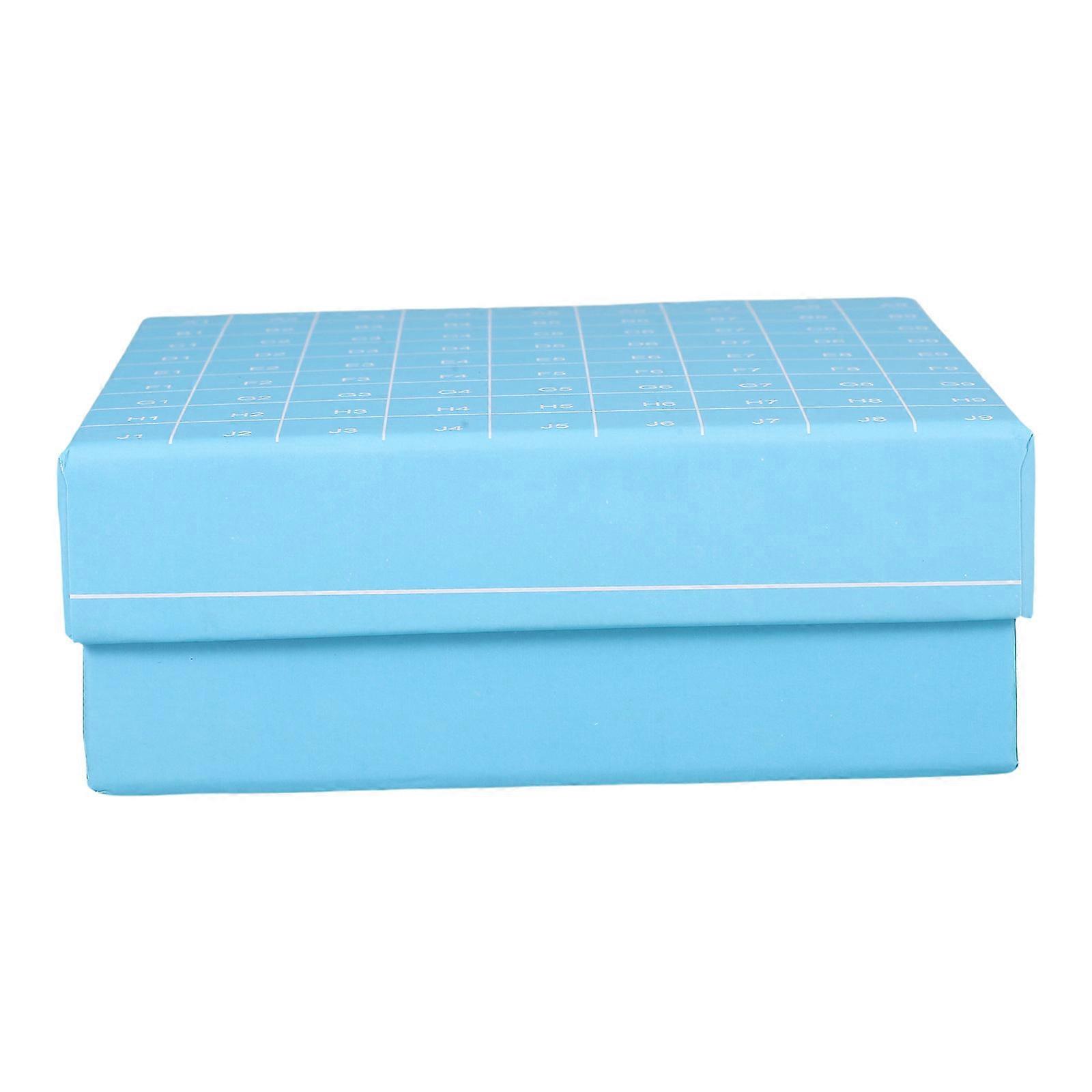 Cold Storage Cardboard Freezer Box for Laboratory Vial Storage 81 Grid Rack