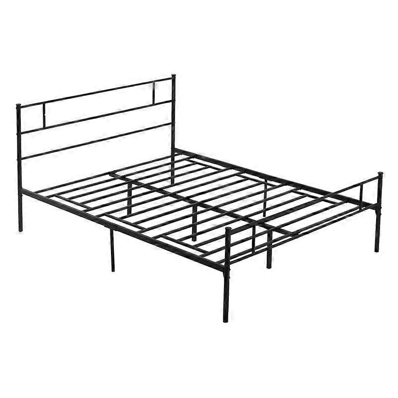 King Metal Bed Frame Solid Bedstead with Storage Base