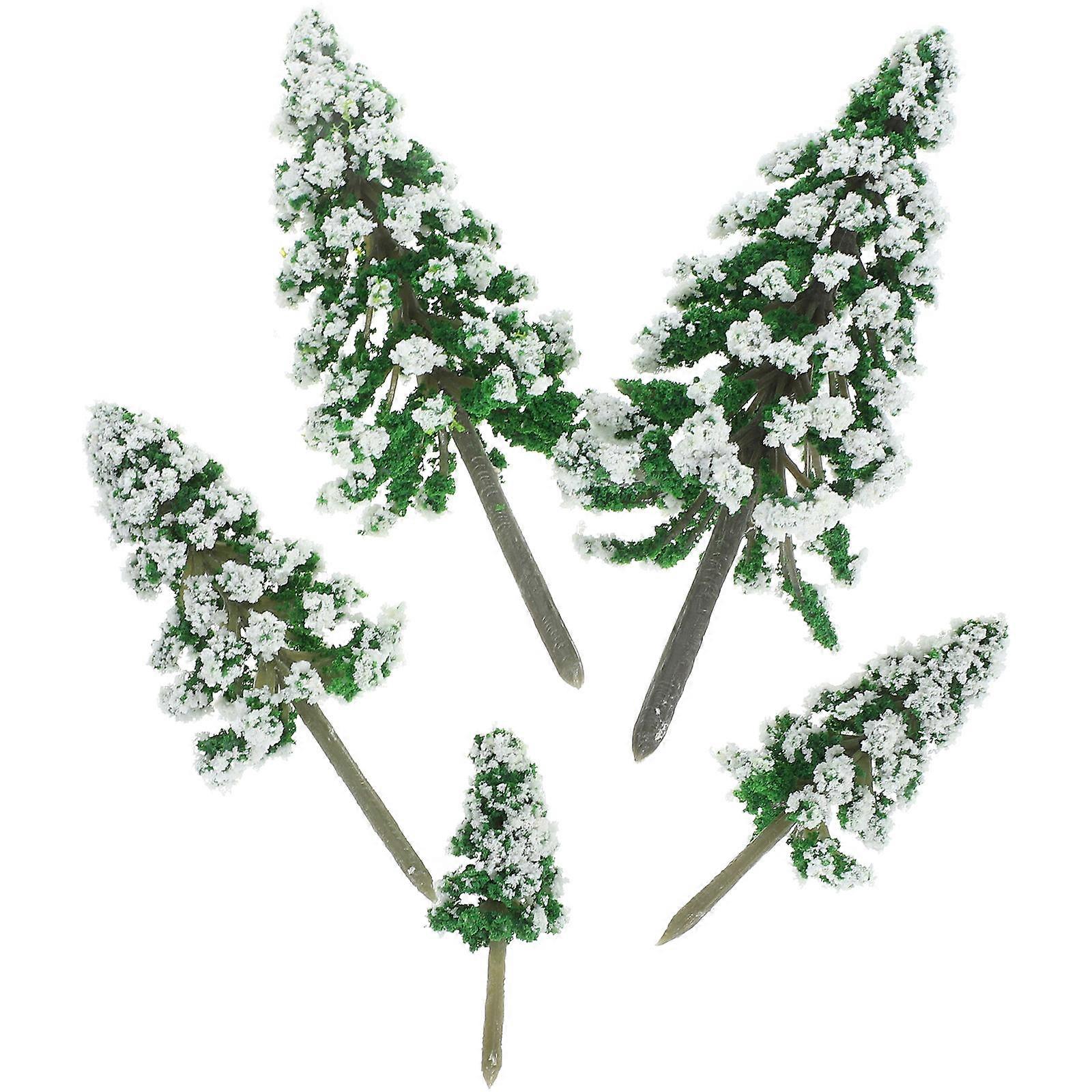 Miniature Trees for Diorama Tree Model 5Pcs Green Landscape Tree Ornaments